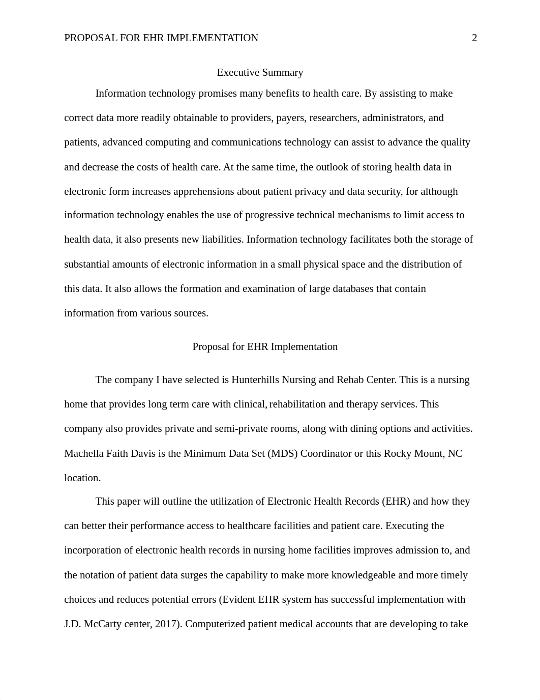 DEvans_Proposal for EHR Implementation Final.docx_dcohmf4xb64_page2