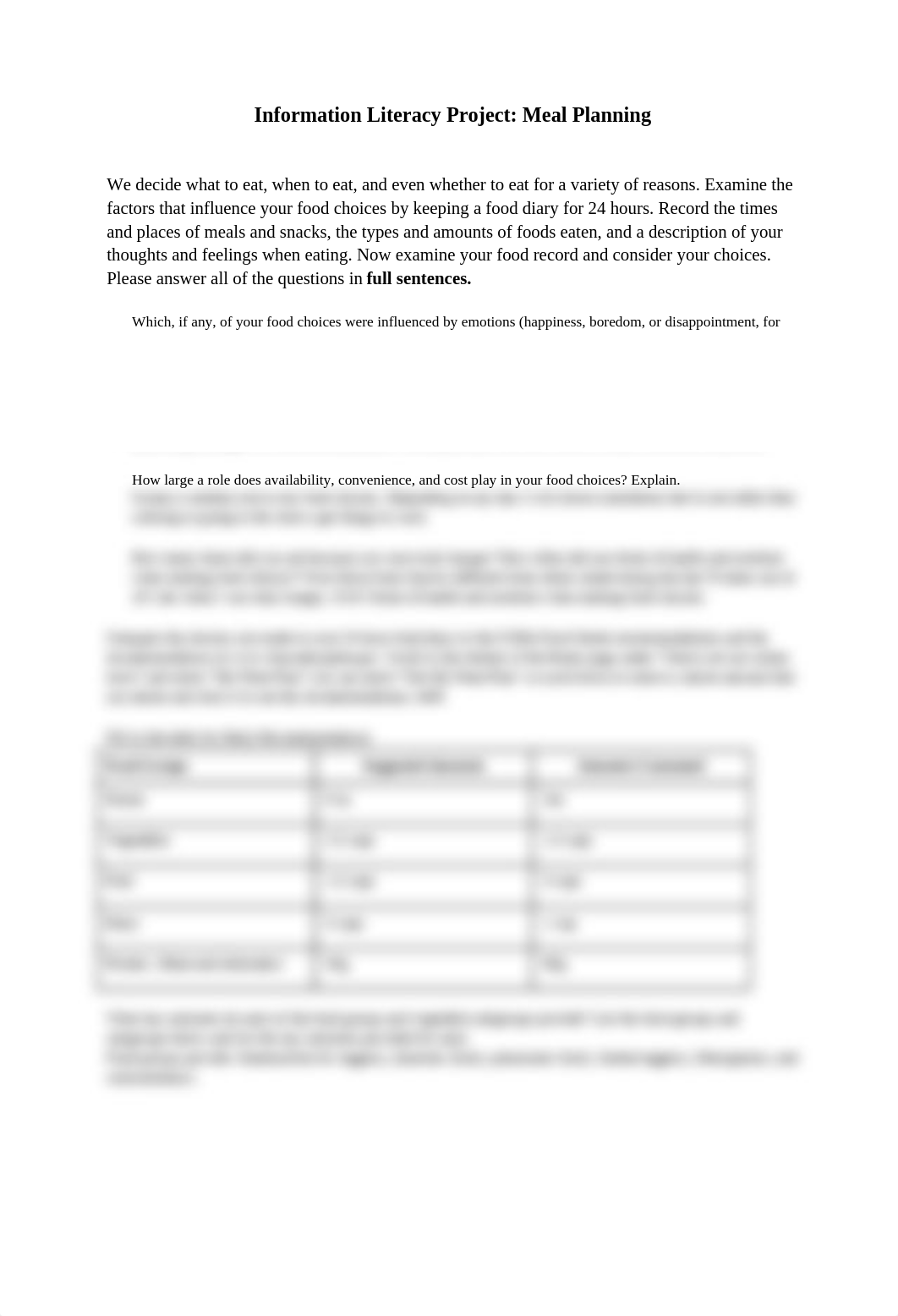 Information Literacy Project: Meal Planning_dcq2ycdlmll_page1