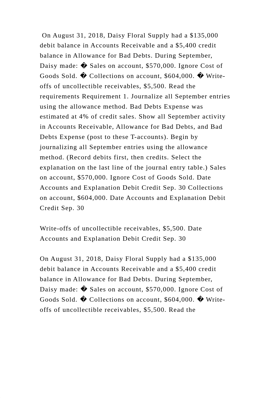 On August 31, 2018, Daisy Floral Supply had a $135,000 debit balance .docx_dcqc3owp1ok_page2