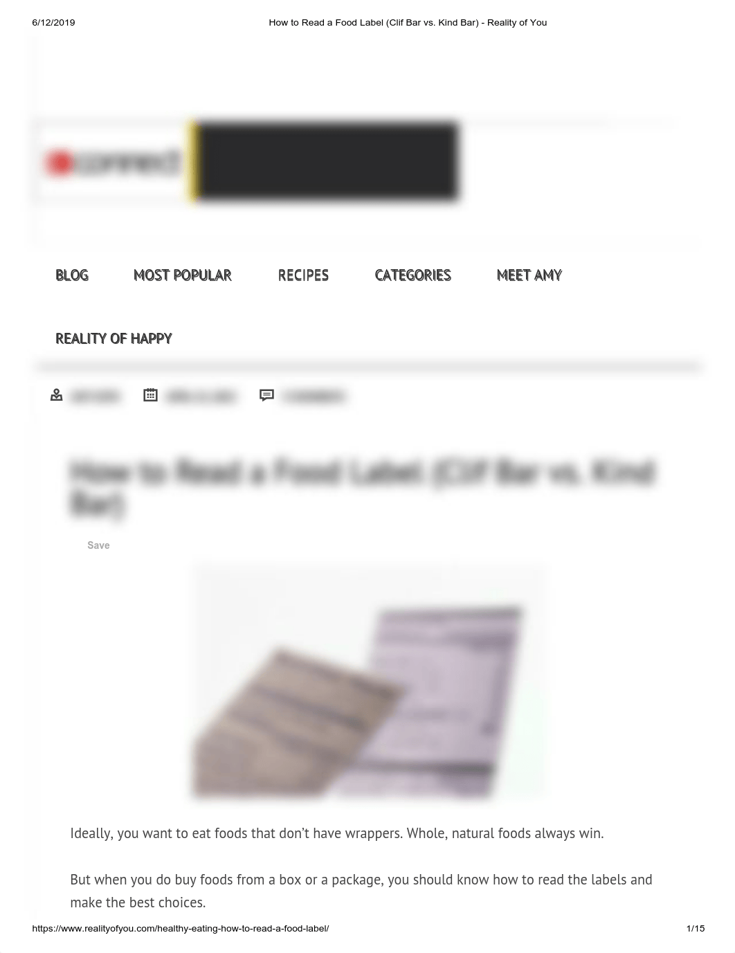 How to Read a Food Label (Clif Bar vs. Kind Bar) - Reality of You.pdf_dcqcf7dlj5e_page1