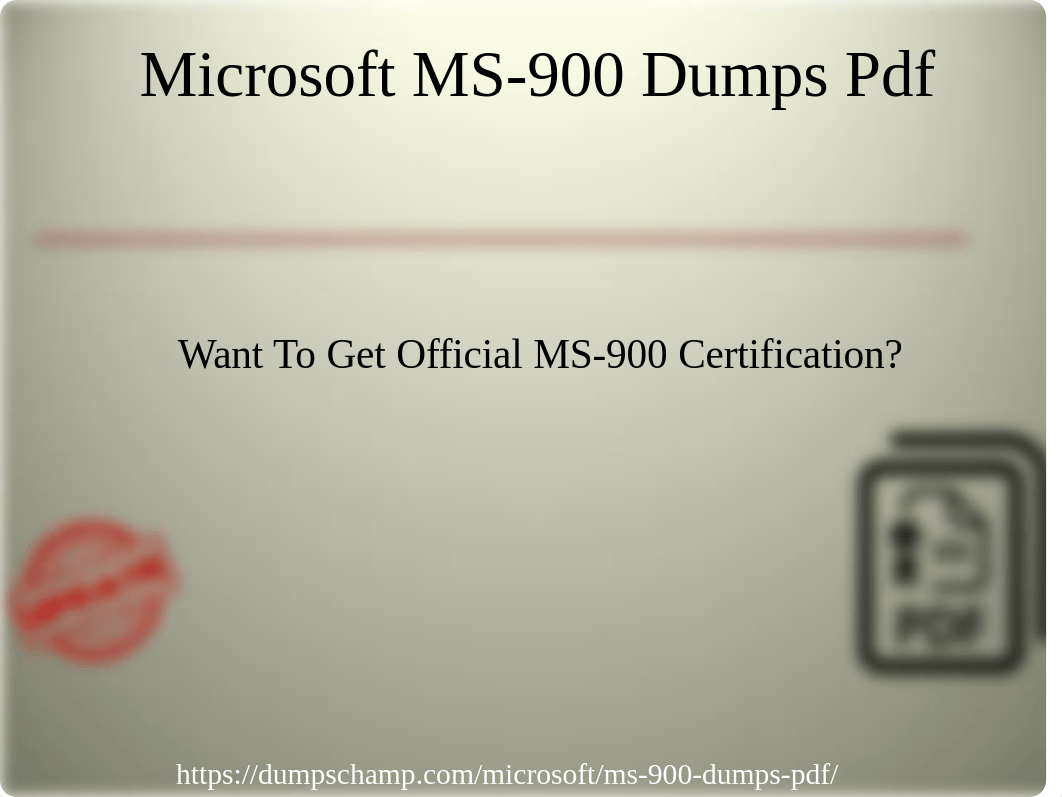 Microsoft MS-900 Dumps Pdf ~ Unique And Related MS-900 Exam Dumps.pdf_dcqdh6xrqbn_page1