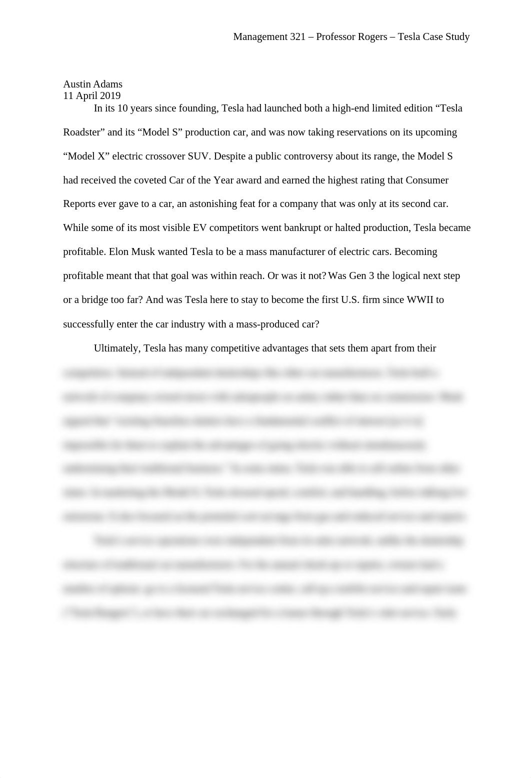 Austin Adams_MGT 321_ Tesla Case Study.docx_dcqfn9xxgff_page1