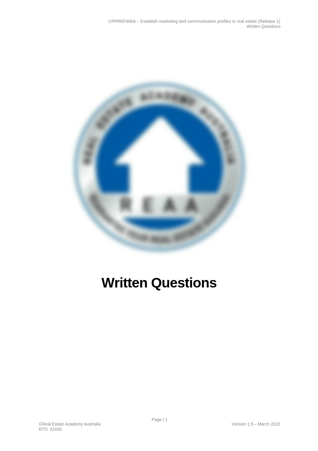 CPPREP4004 -  Written Questions v1.5.docx - Julia England.docx_dcr1ql1xnft_page1