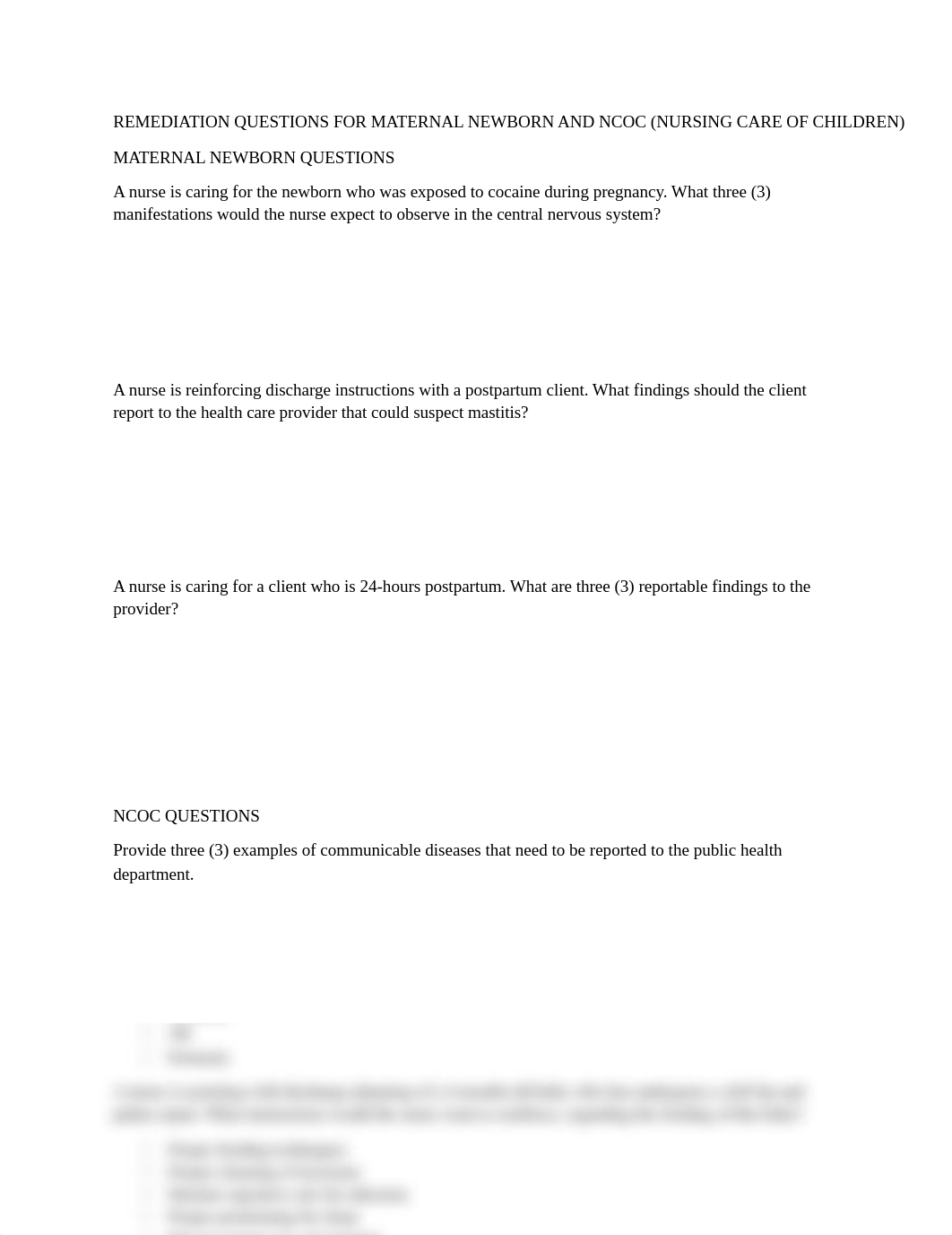 REMEDIATION QUESTIONS FOR MATERNAL NEWBORN AND NCOC.docx_dcr4lrtbgqc_page1