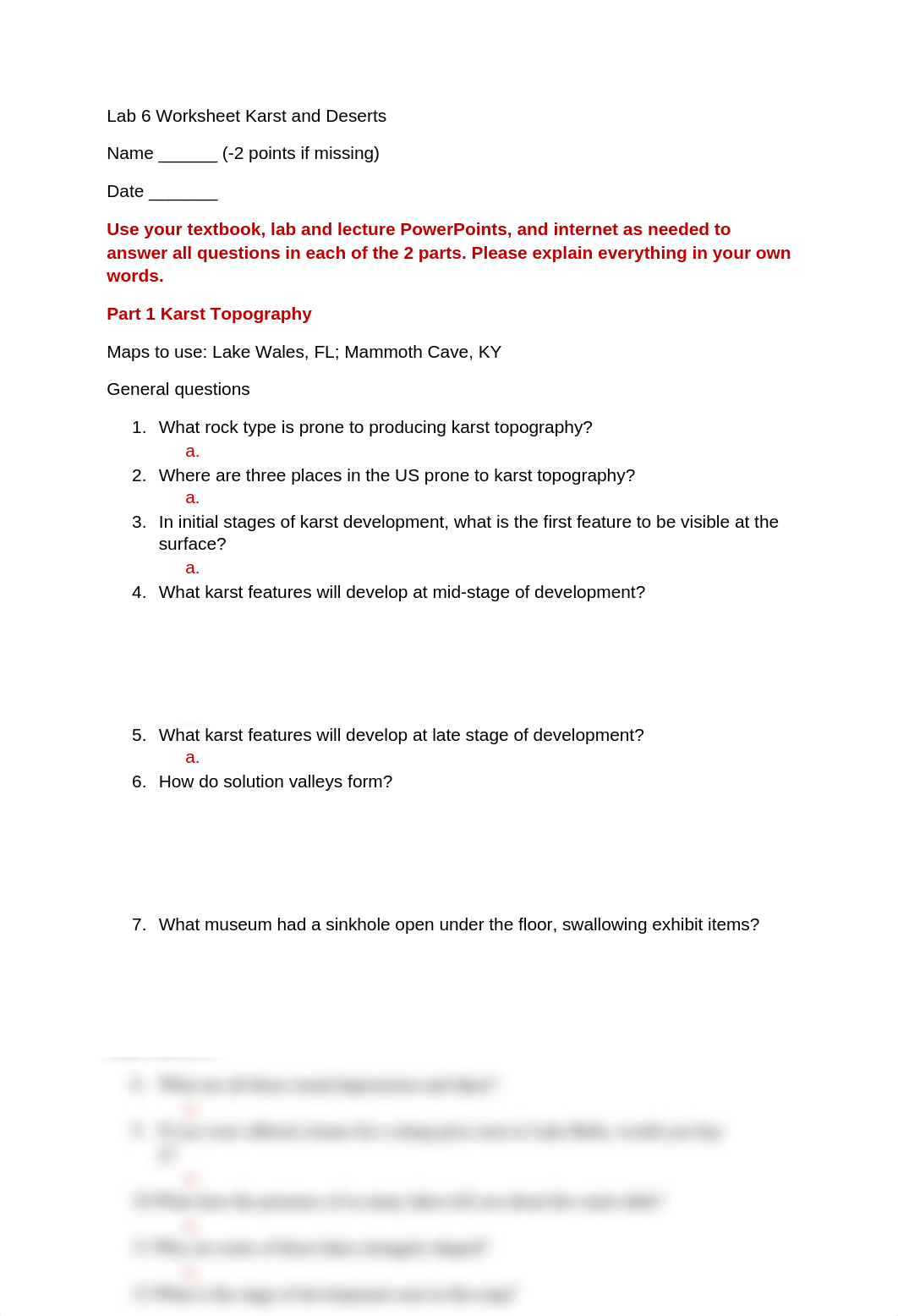 Lab 6 Worksheet Karst and Deserts fall 2020.docx_dcrezj2t18x_page1