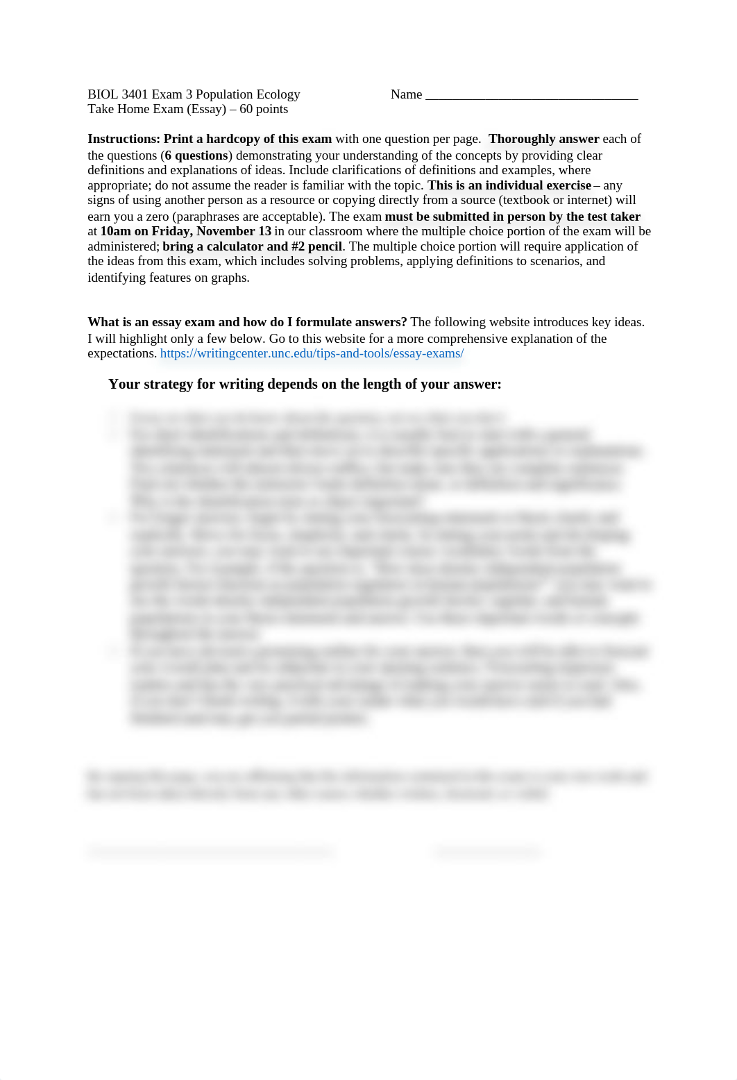 Exam 3 Fall 2020 Population Ecology (Take Home Essay Questions).docx_dcrmc58nqnq_page1