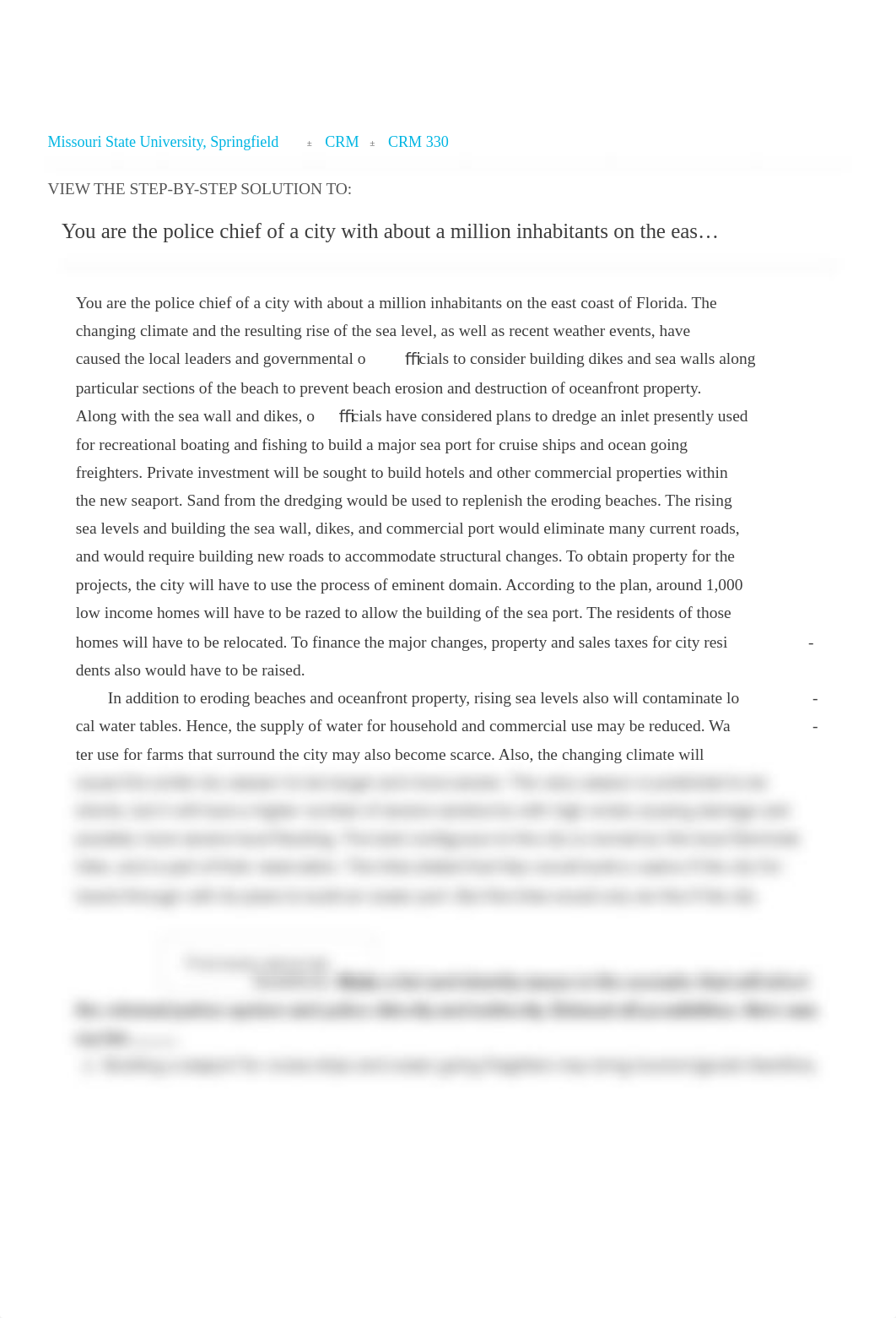 You are the police chief of a city with about a million inhabitants on the east coast of Florida..pd_dcs59tey75v_page1