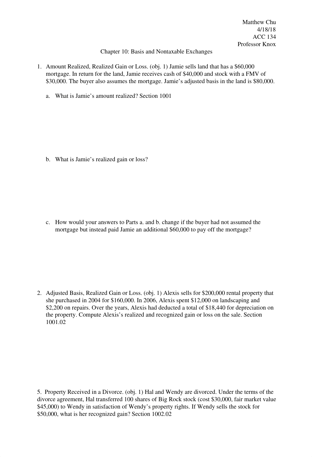 Matthew Chu-ACC134 online SP 2018 - Chapter 10-Homework submission.docx_dcslp6dk208_page1