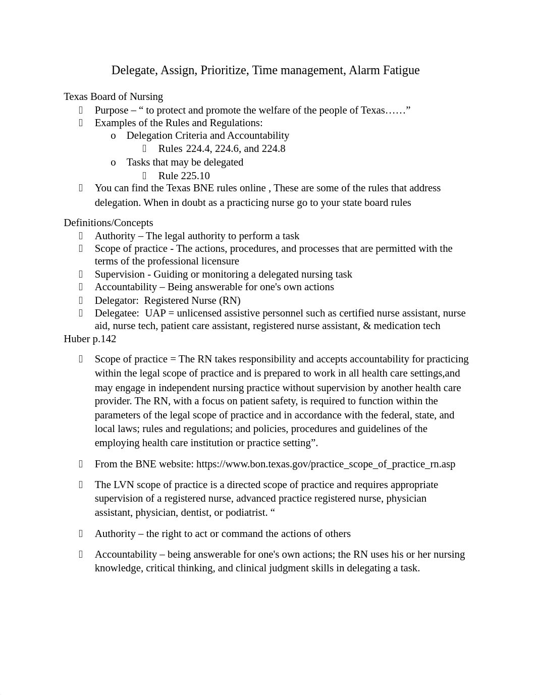 Delegation, Assign, Prioritize, Time management, Alarm Fatigue IM7WK1.docx_dcsvnajuehq_page1