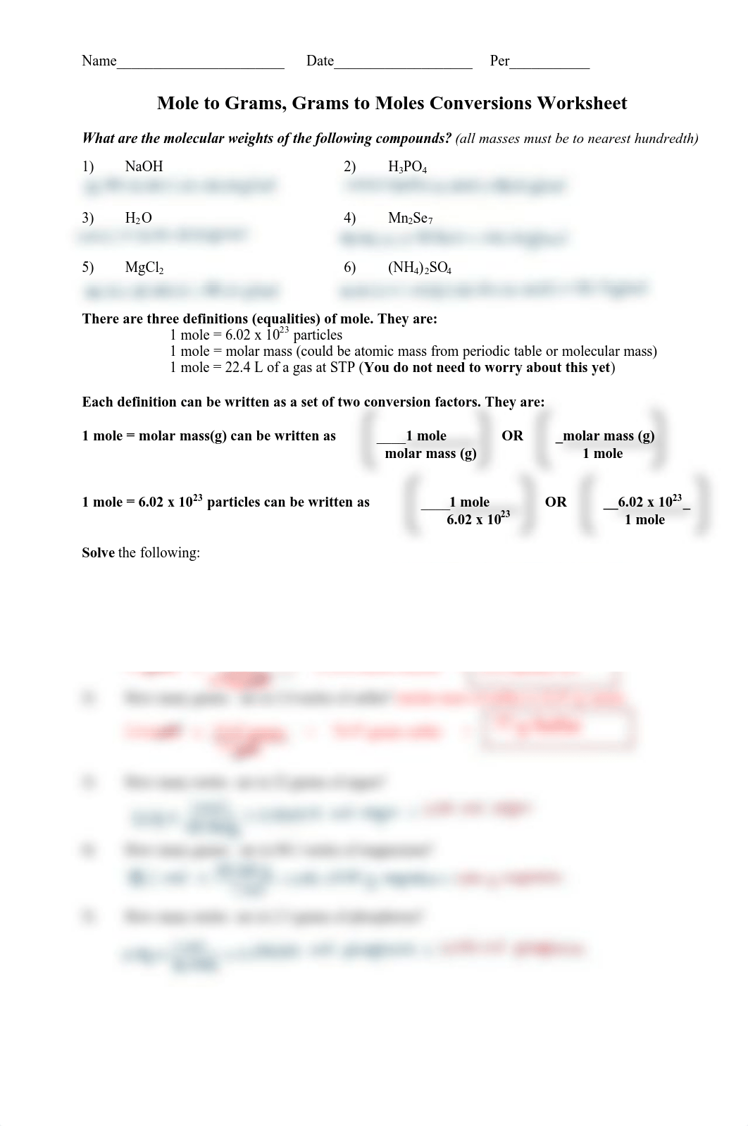 Moles - Grams conversions and Balancing Equations_withMarginNotes.pdf_dcsvujxakr9_page1