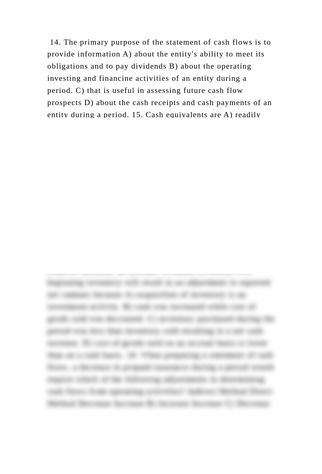 14. The primary purpose of the statement of cash flows is to provide .docx_dct4oqtw77u_page2