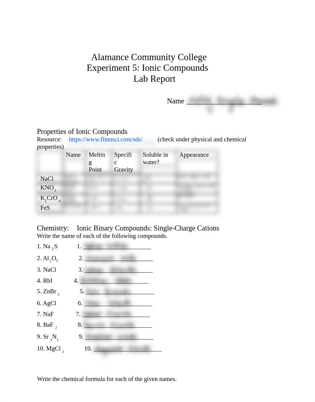 Lab Report Experiment 5 Ionic Compounds_f5862c170def149cf06fc864e6964c86.pdf_dct6fgr49og_page1