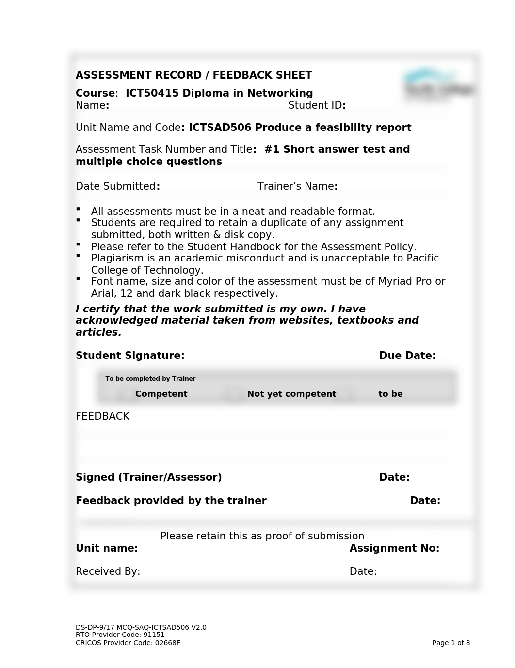 Assessment 1 - Multiple Choice Questions and Short Answer Questions.doc_dctb50gw0cj_page1