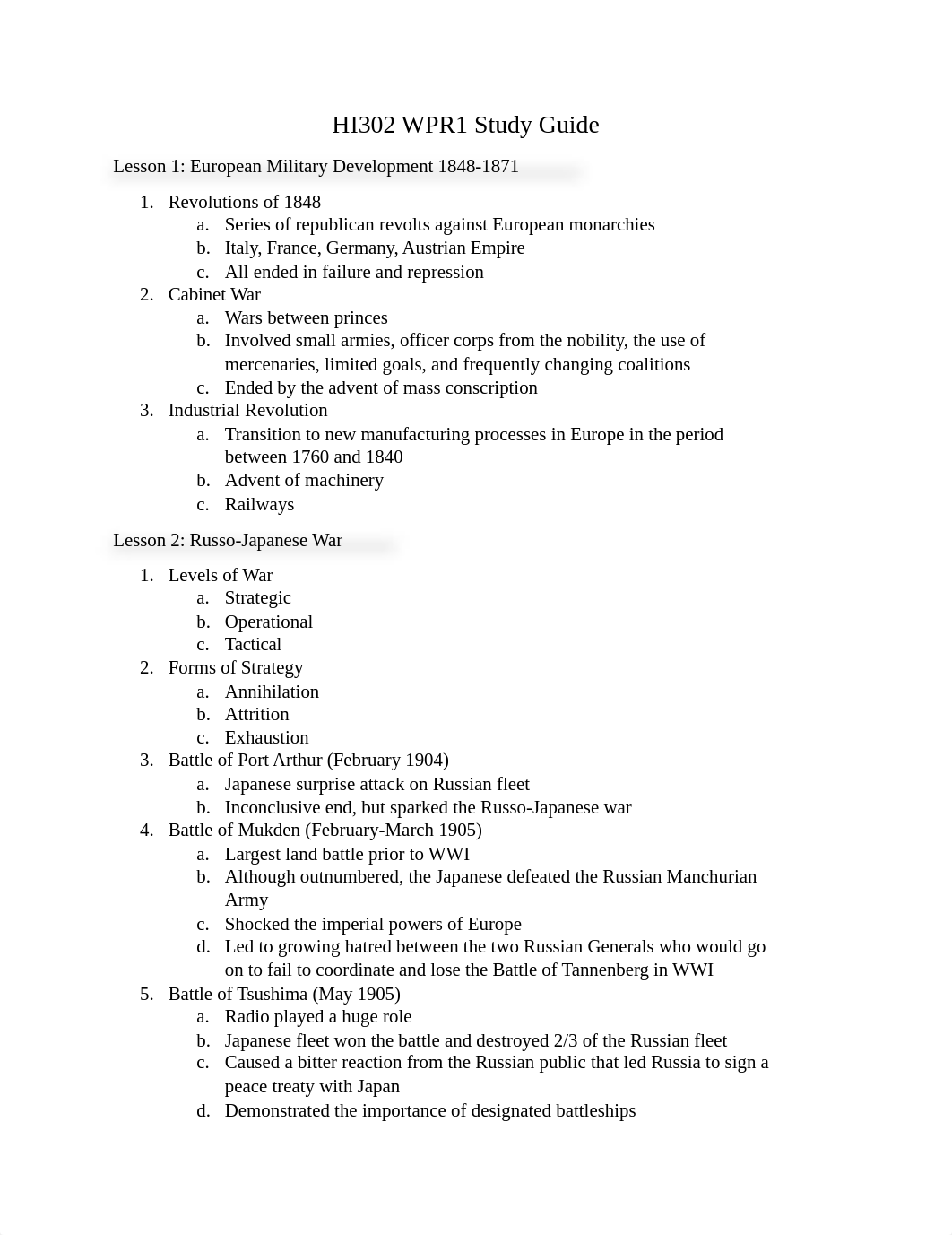 HI302 WPR1 Study Guide.docx_dctg22lrbpe_page1