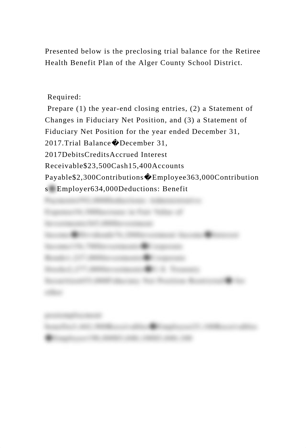 Presented below is the preclosing trial balance for the Retiree Heal.docx_dctlb1v562t_page1