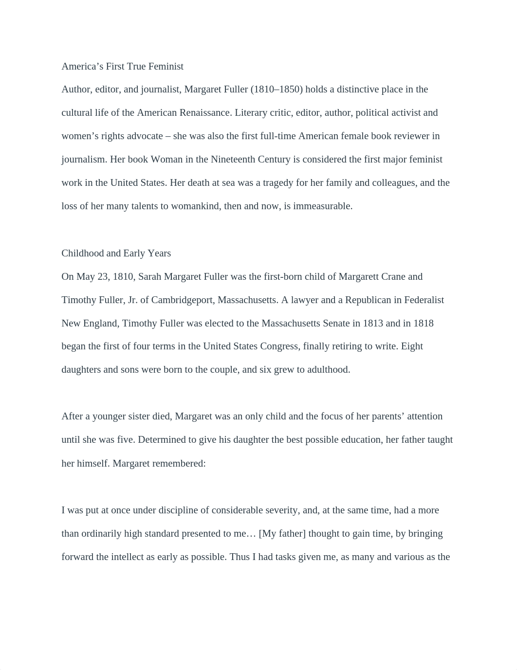 America Woman Hero Margaret Fuller Second best example of essay.docx_dctmbgoqa13_page1