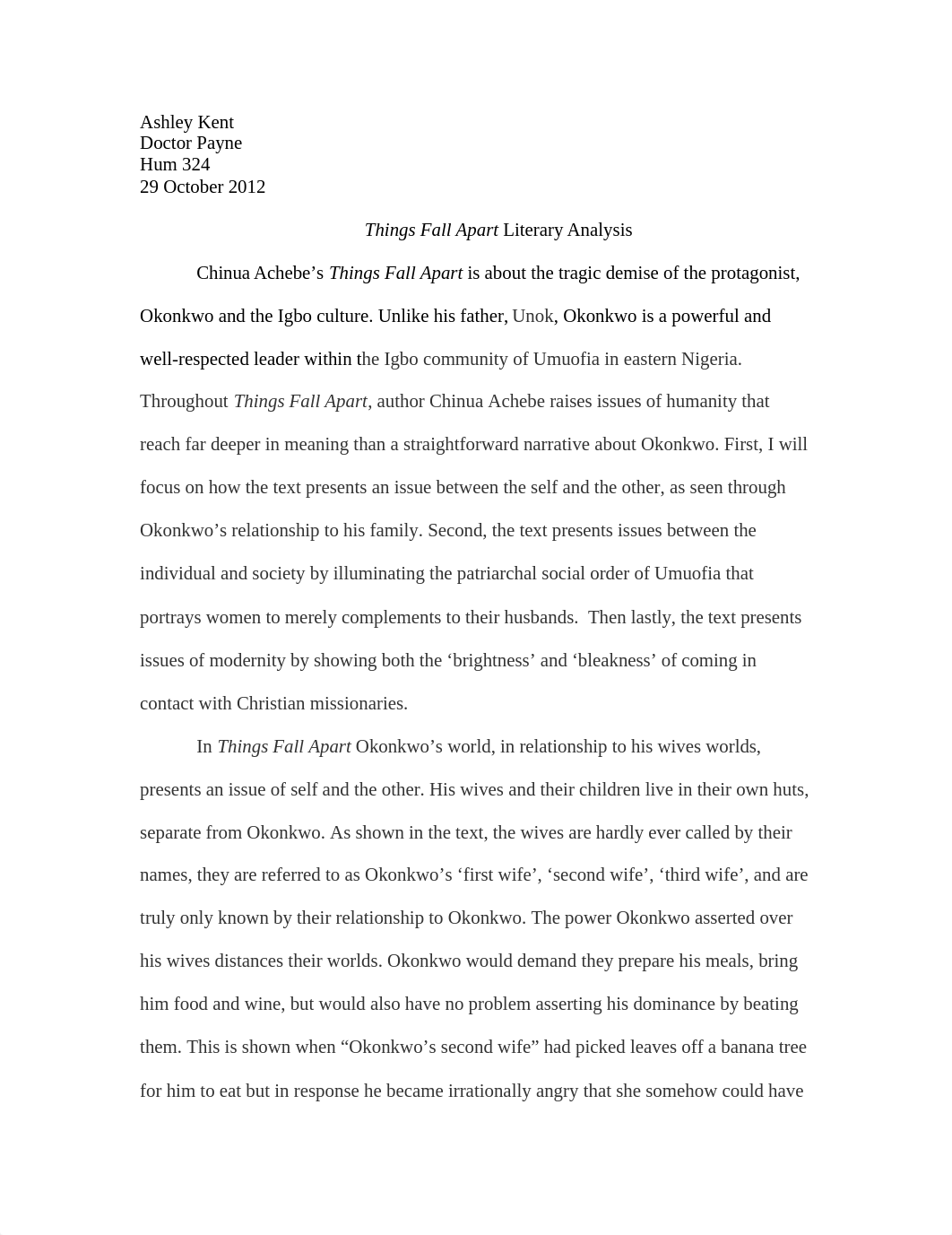 Things Fall Apart Literary Analysis_dcttv3pyn88_page1