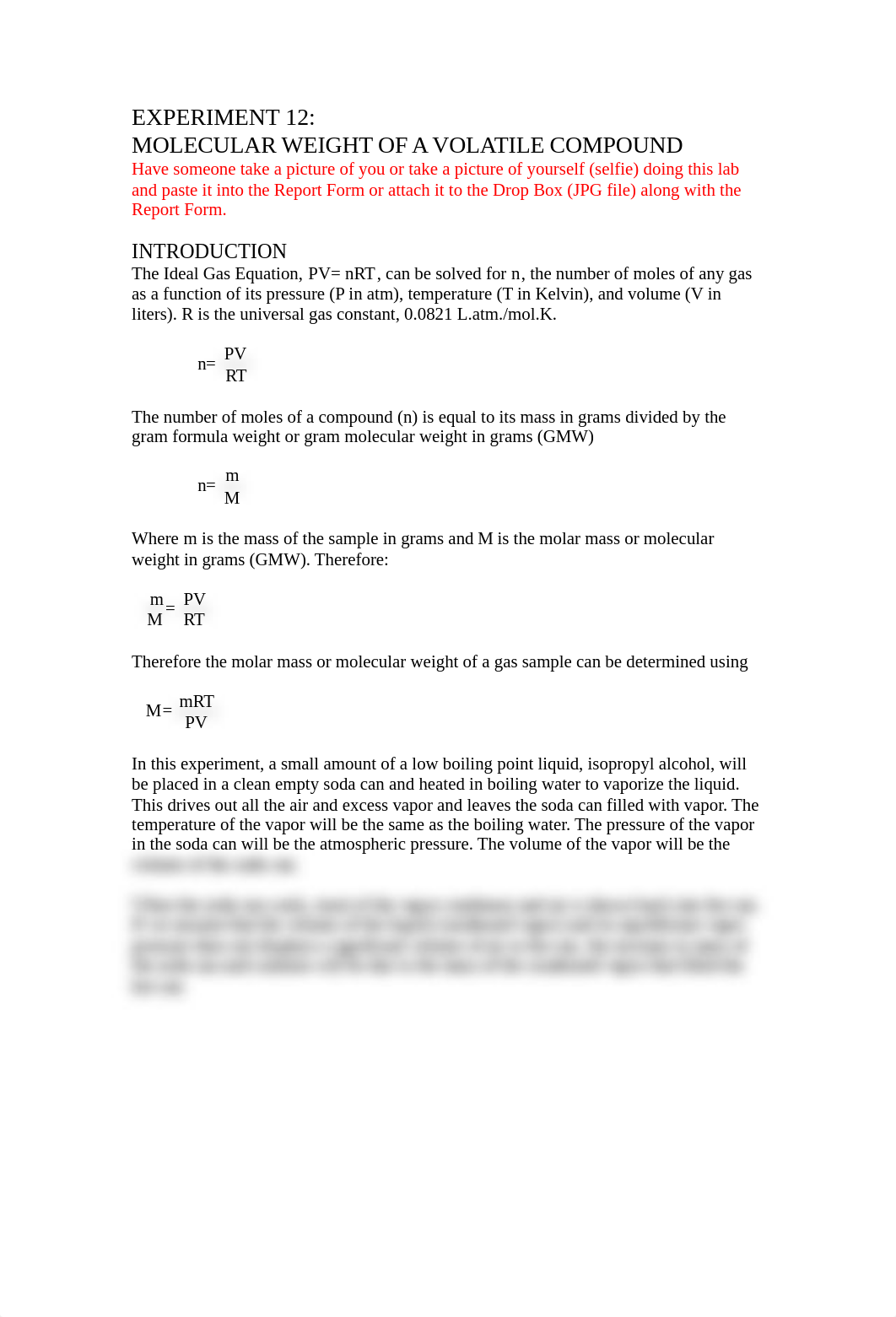 Exp 12 Molecular Weight of a Volatile Compound (At Home).docx_dctue2o5tsd_page1