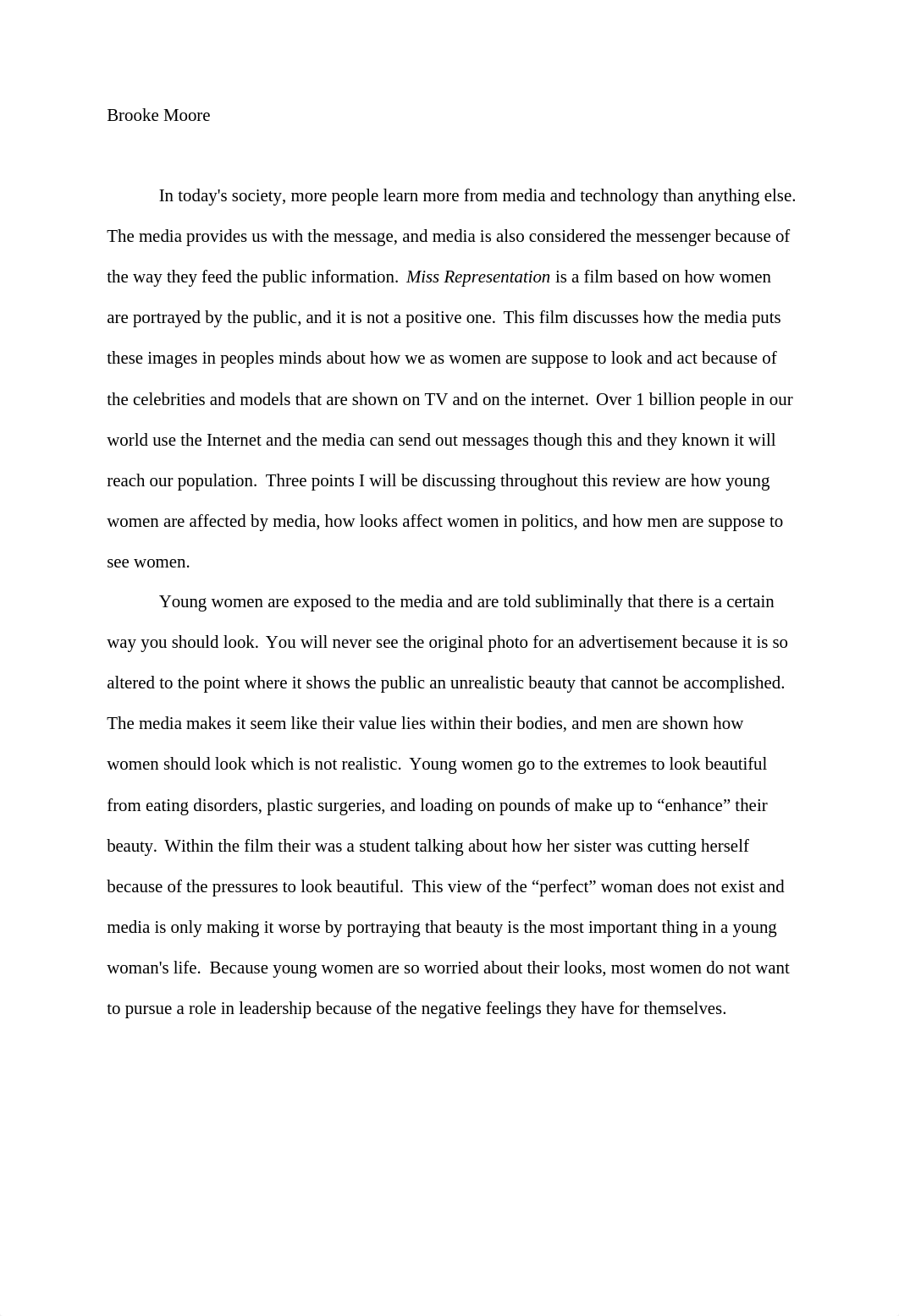 Miss Representation Essay_dctxlrfqhp6_page1