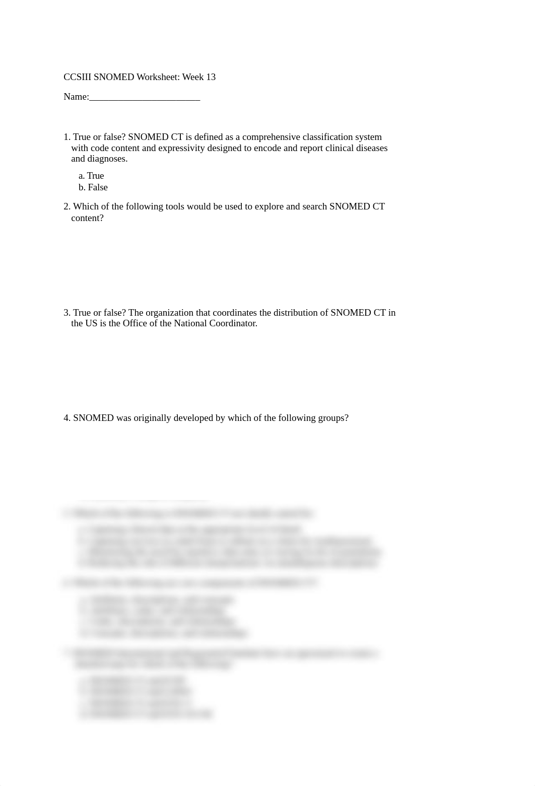 CCSIII SNOMED Worksheet.docx_dcu35p3lvr9_page1