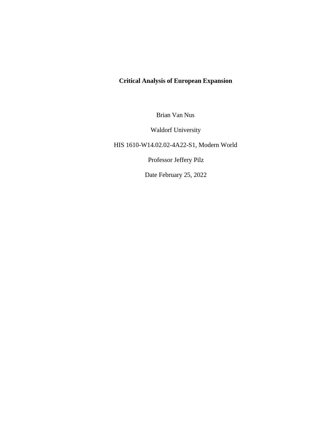 Unit II Essay Critical Analysis of European Expansion.docx_dcuiswrr3q1_page1