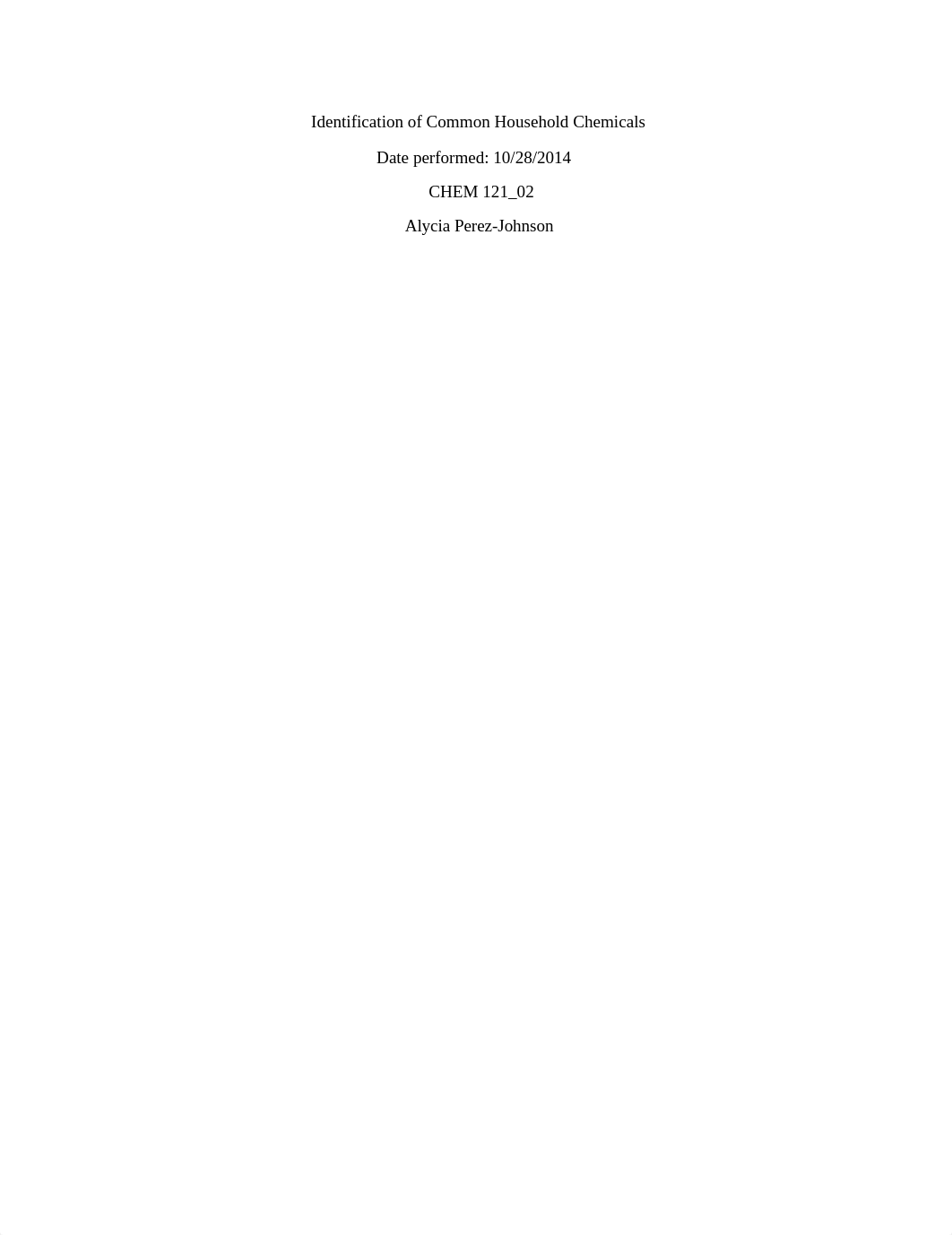 Identification of Common Household Chemicals (CHEM 121)_dcuv8omhhnd_page1