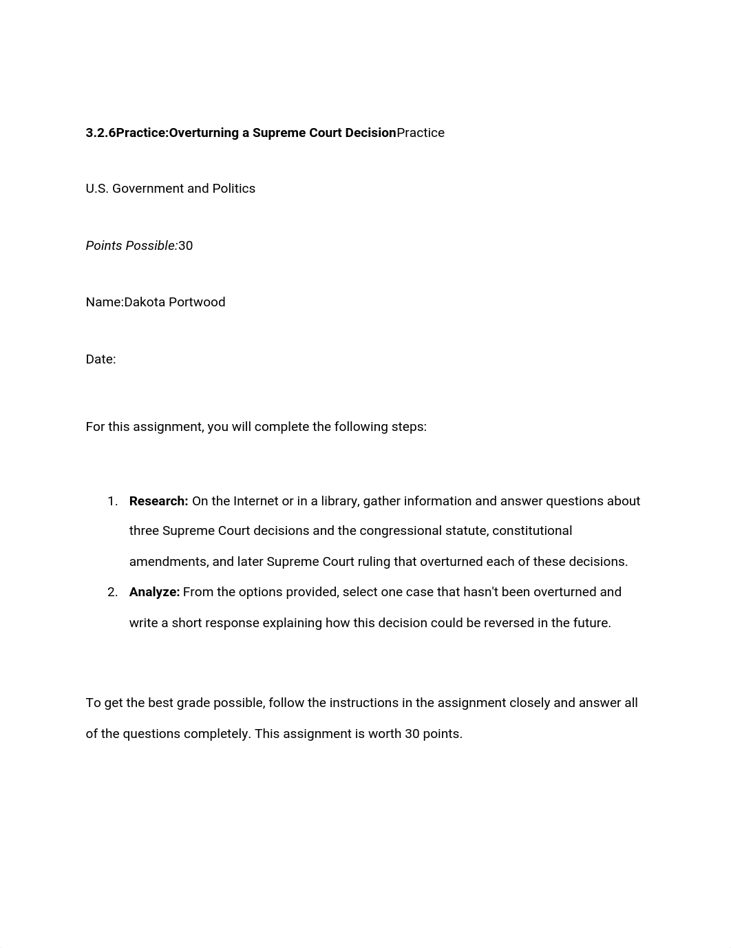 3.2.6Practice_Overturning a Supreme Court Decision-Dakota portwood .pdf_dcvbwqu5jkc_page1