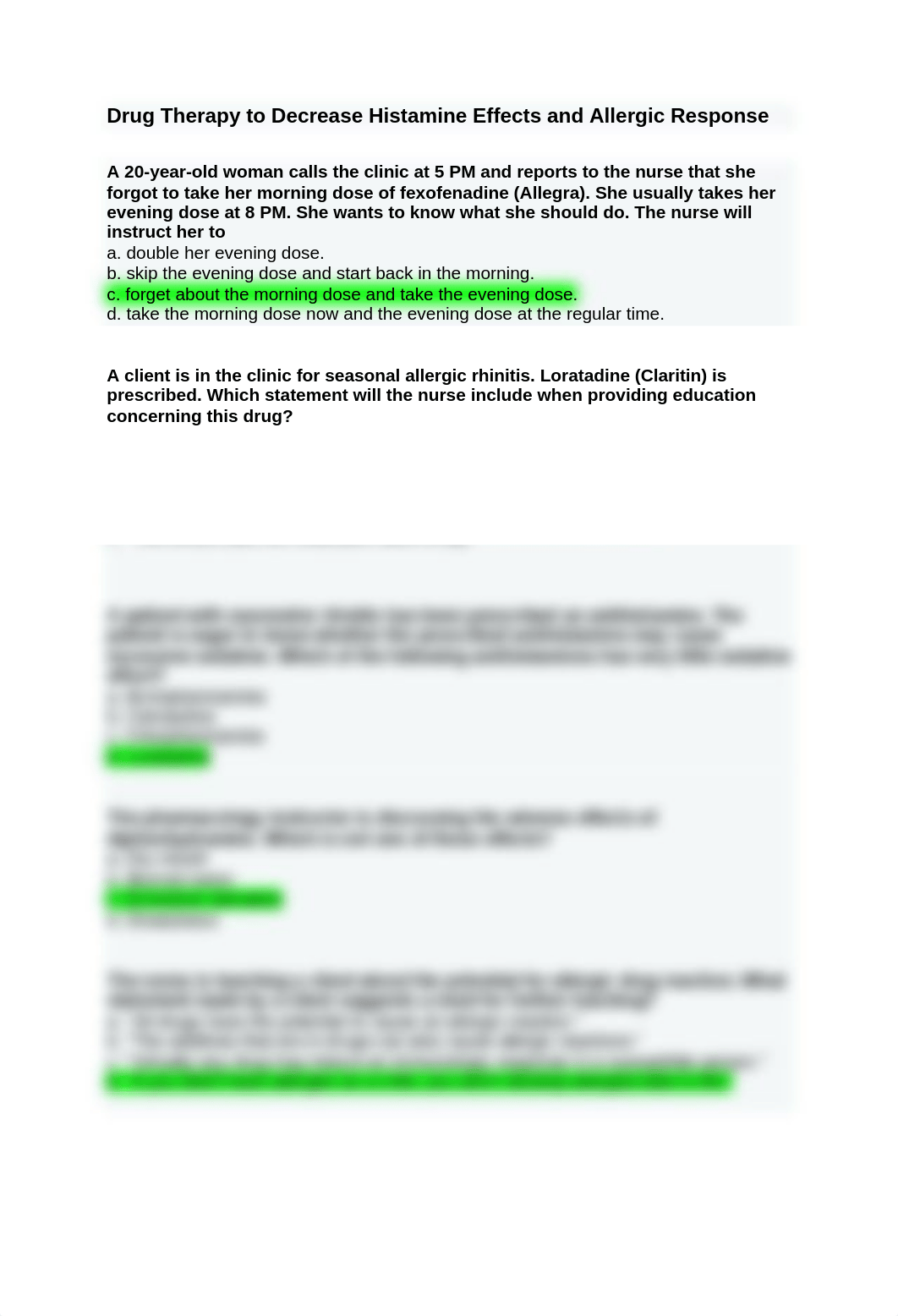 Drug Therapy to Decrease Histamine Effects and Allergic Response.docx_dcvmvgxh2qy_page1