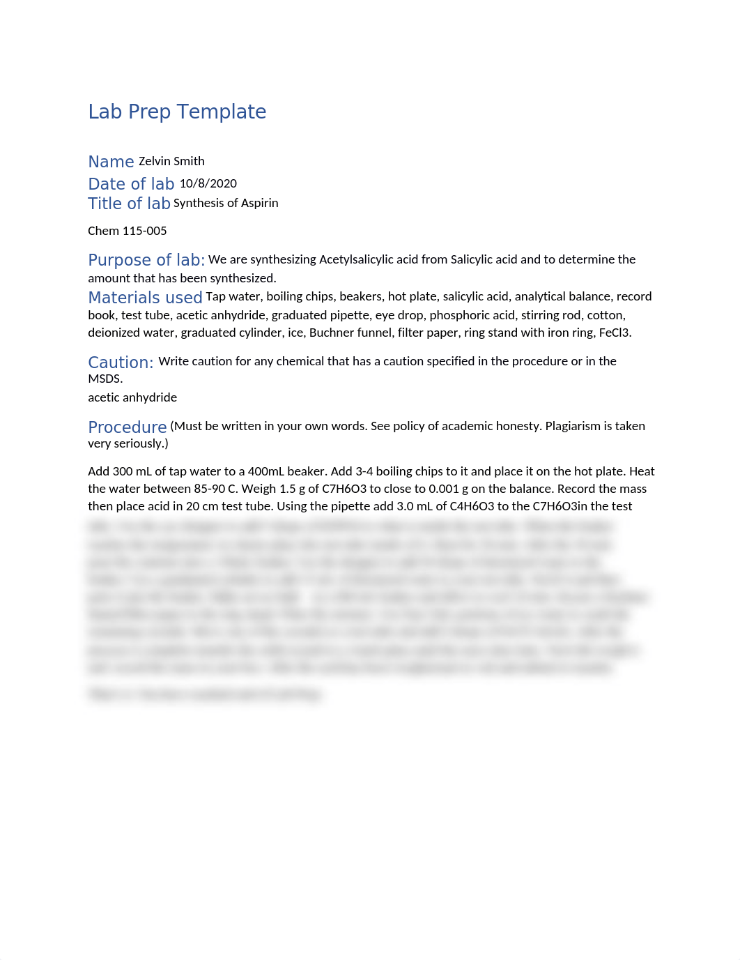 synthesis of asprin Lab Prep Template (6).docx_dcvx5ie6jyl_page1