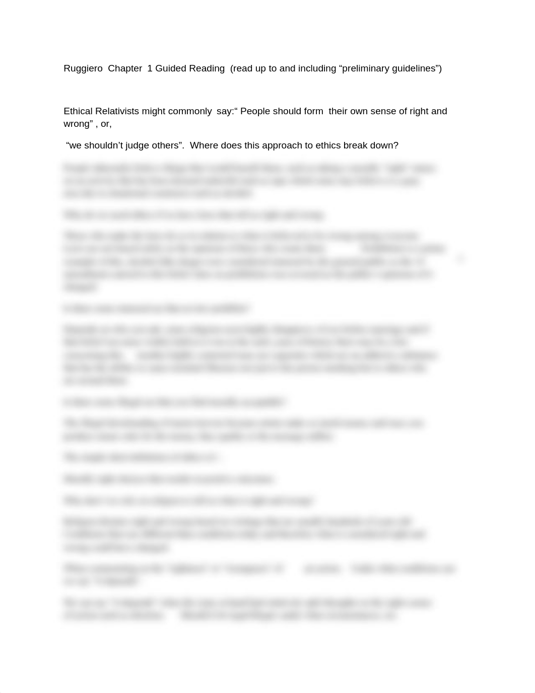 Thinking Critically About Ethical Issues Ruggiero Chapter 1 Guided Reading_dcwf74q790m_page1