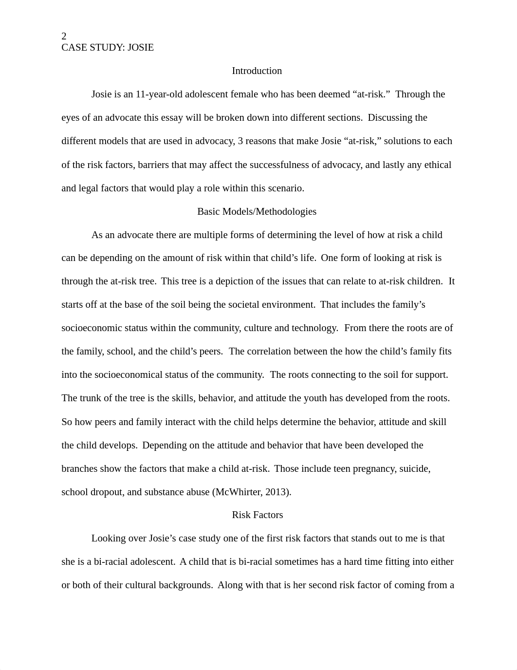 Case Study Josie HN430 Unit 3 Assignment.docx_dcwfrawja0s_page2