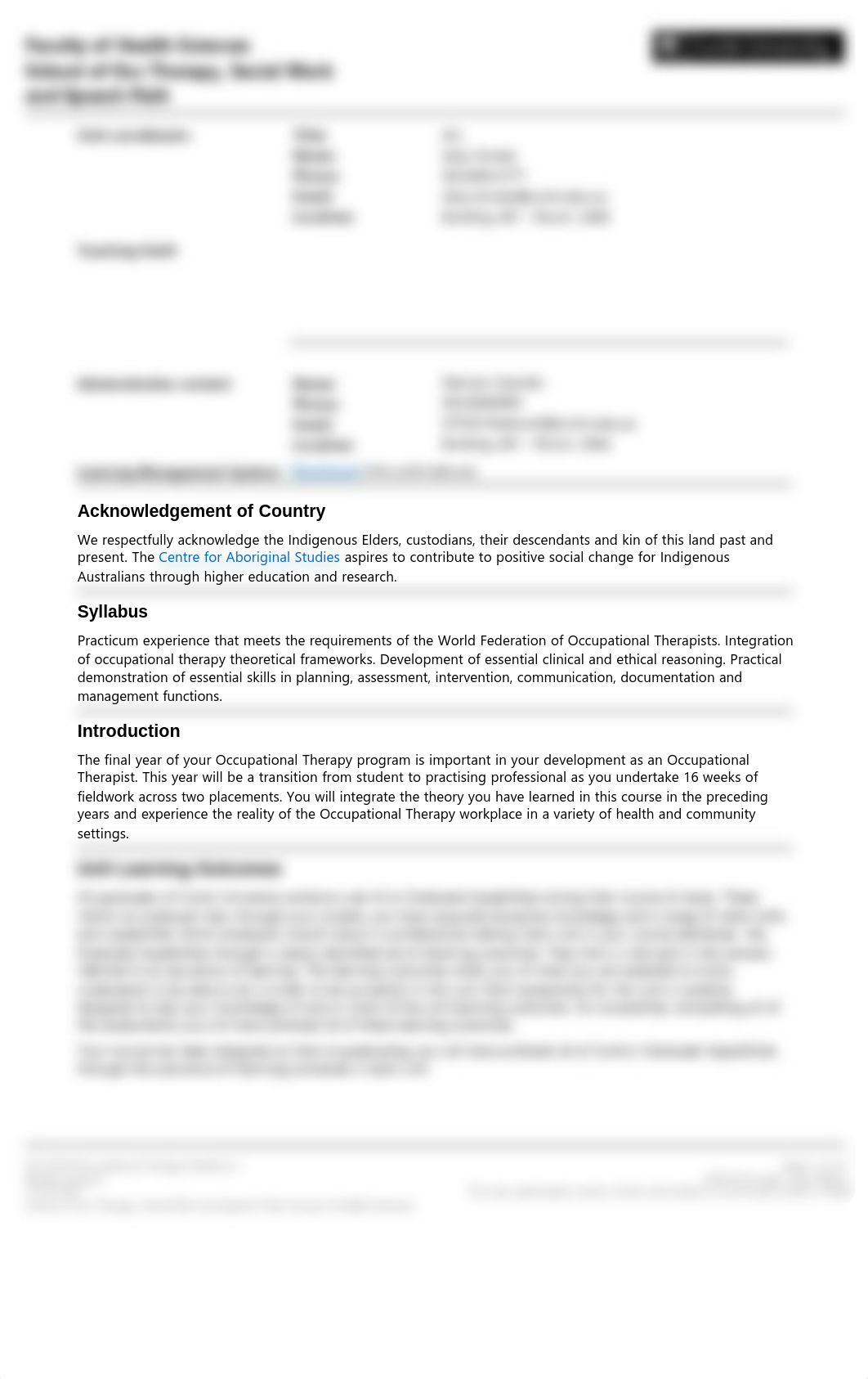 OCCT4012 Occupational Therapy Fieldwork 1 Semester 1 2021 Bentley Campus INT.pdf_dcwub67qb7a_page2