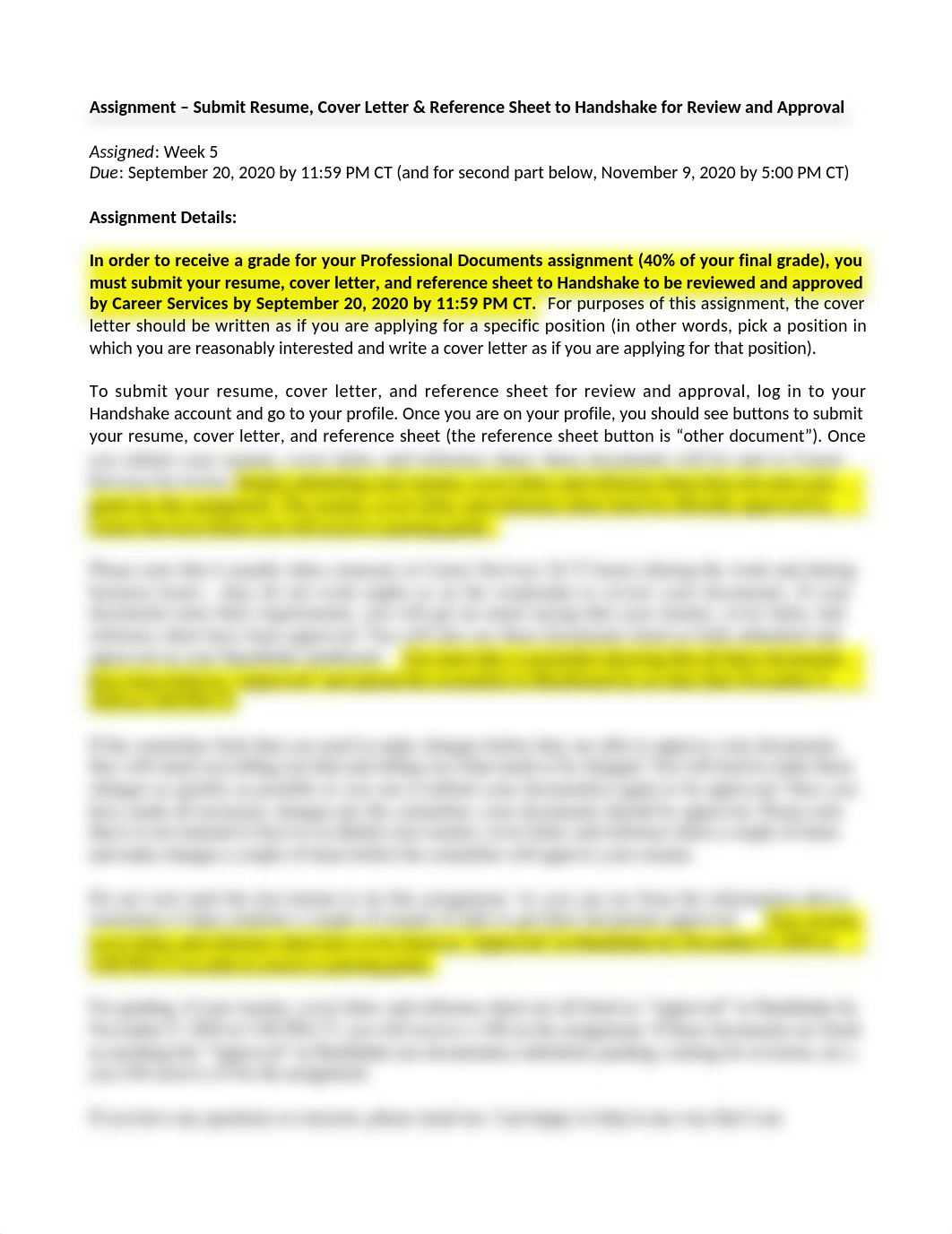 Assignment (Submit Resume, Cover Letter & Reference Sheet to Handshake for Review and Approval).docx_dcwuk8lvbcl_page1