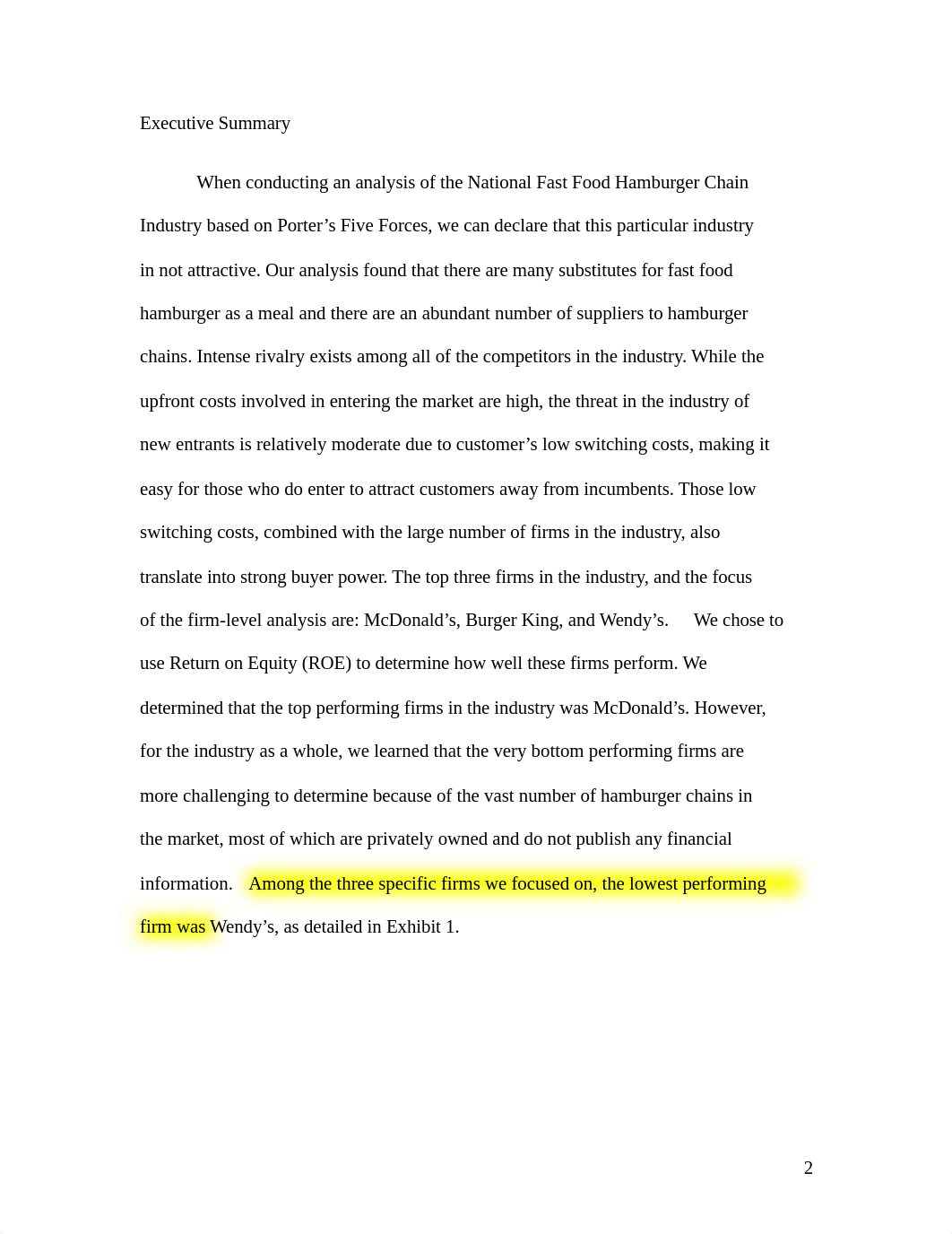 SI 751 Interim Report_Fast Food Burgers.docx_dcwv1wseiac_page2