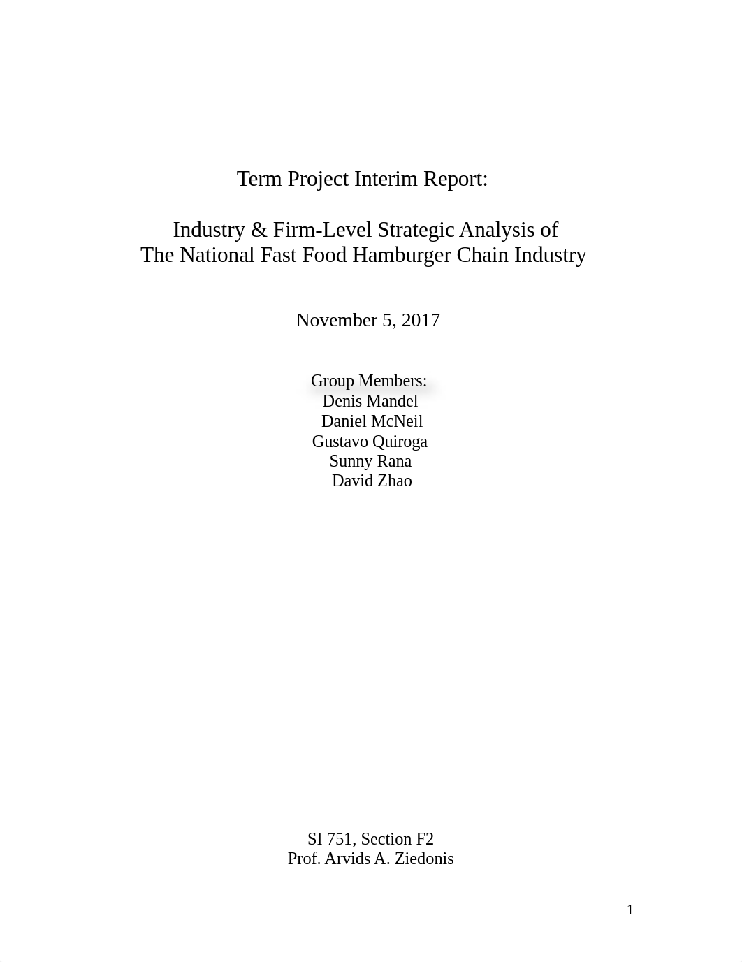 SI 751 Interim Report_Fast Food Burgers.docx_dcwv1wseiac_page1