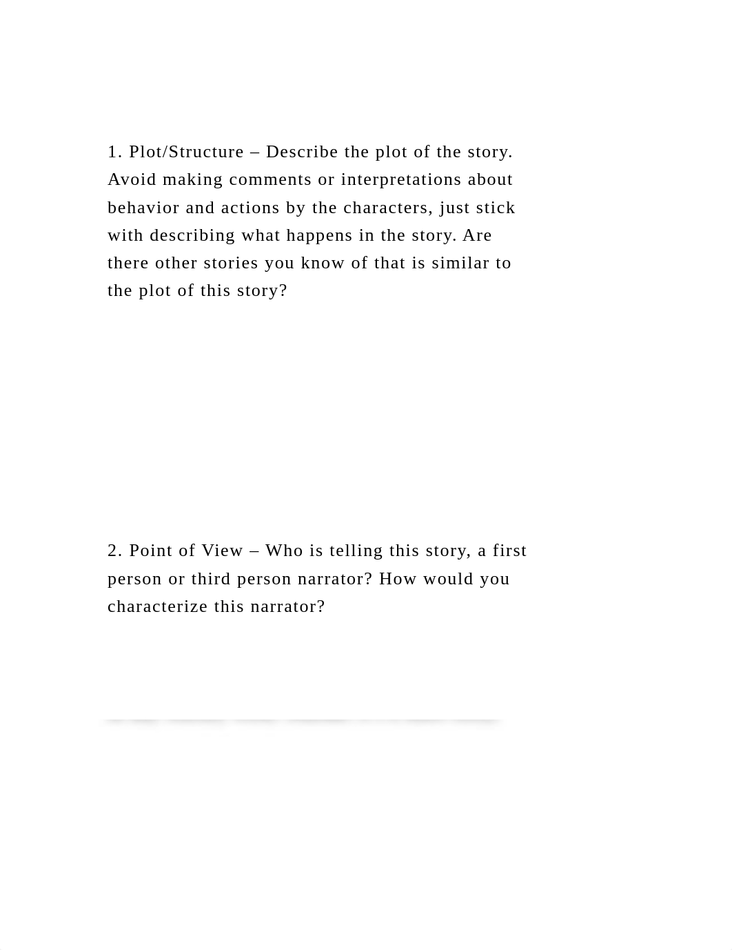 1. PlotStructure - Describe the plot of the story. Avoid making c.docx_dcww86vs8y4_page2