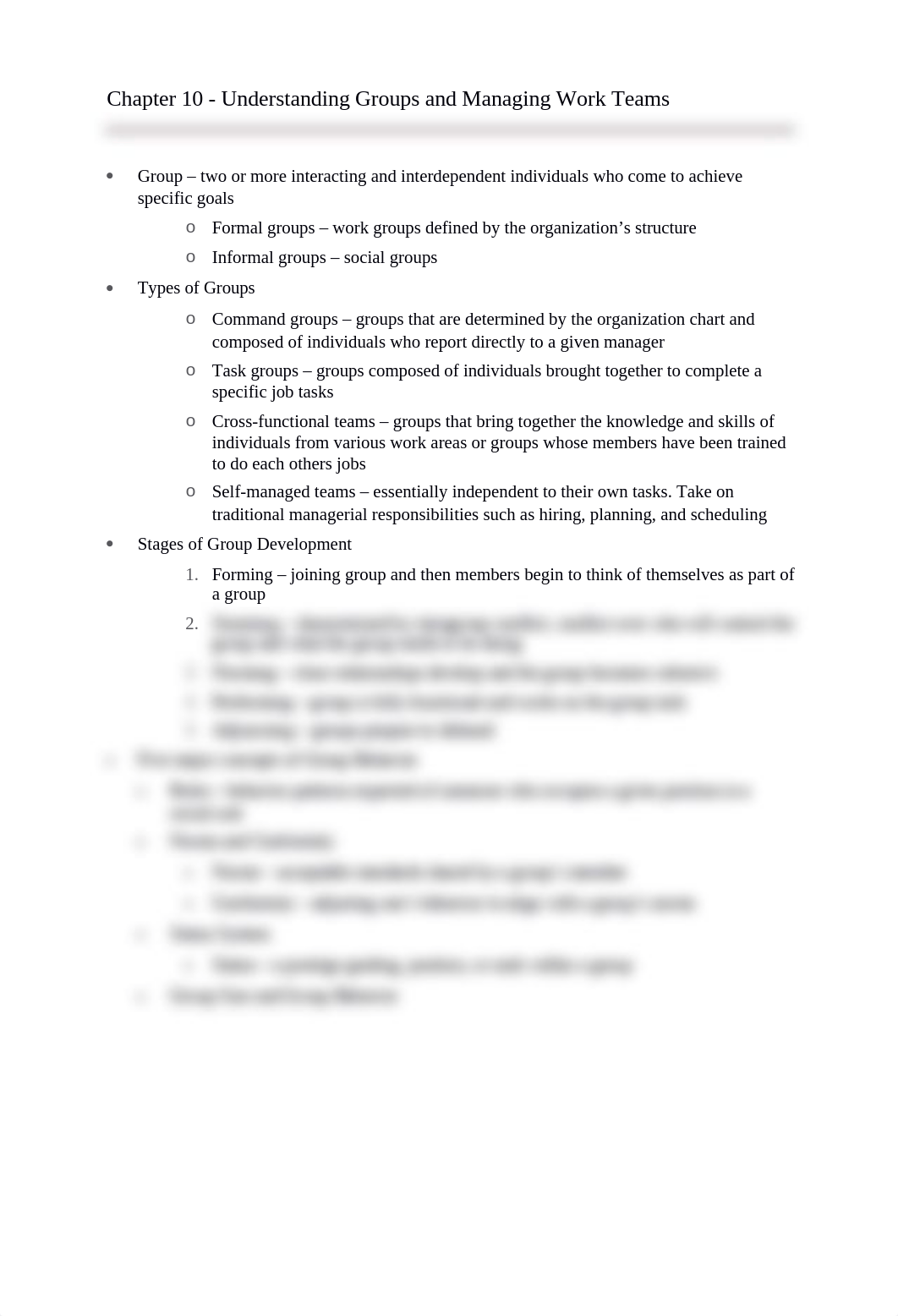 Management - Chapter 10 - Undestanding Groups and Managing Work Teams.docx_dcx2cg3nd4v_page1