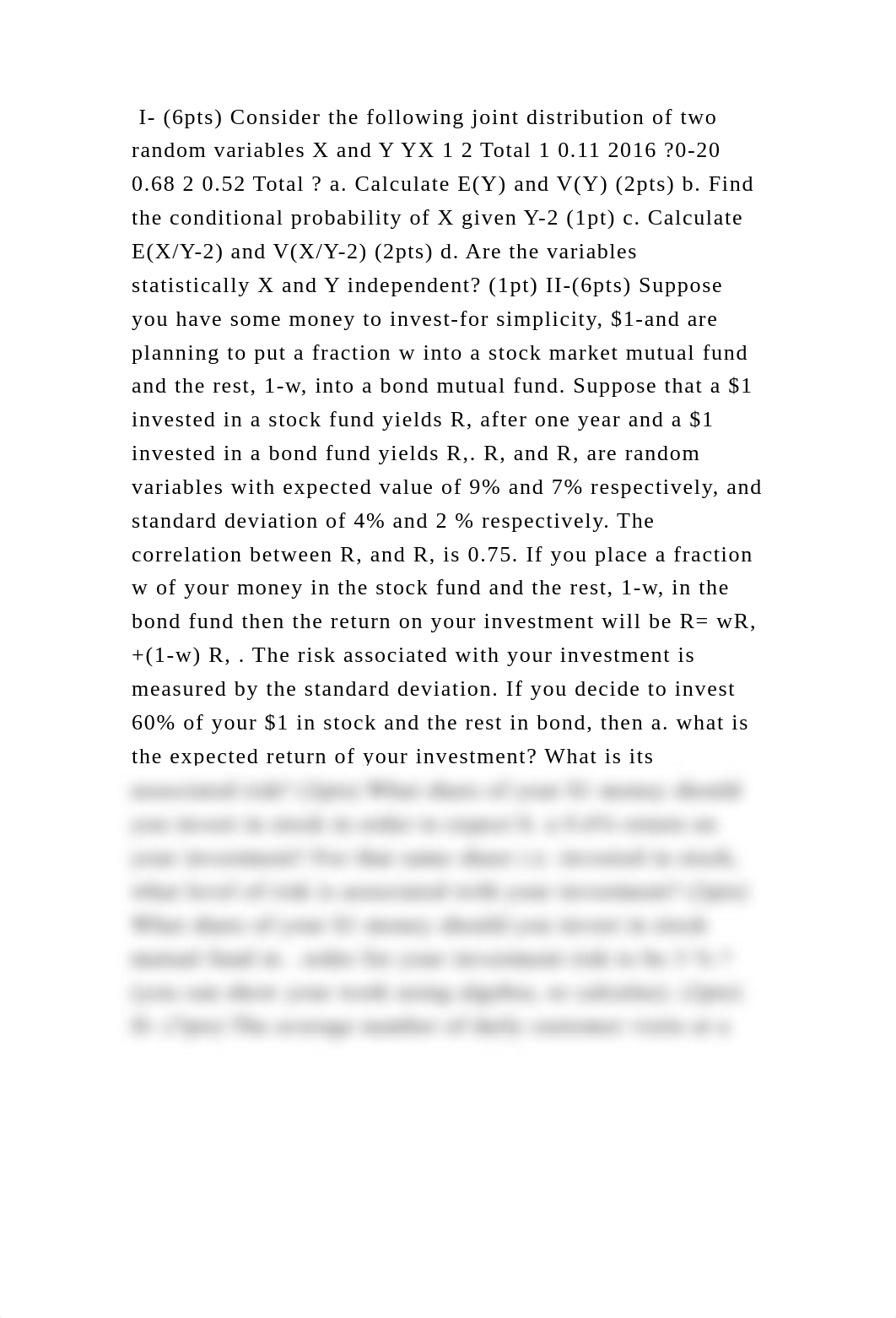 I- (6pts) Consider the following joint distribution of two random var.docx_dcxlgl29fyo_page2