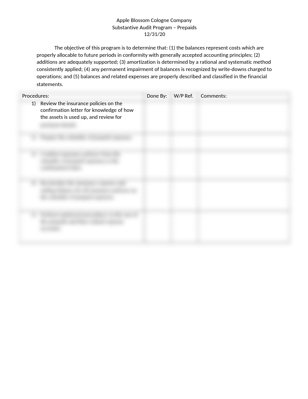 Apple Blossom Cologne Company Substantive Audit Program - Prepaids.docx_dcxypjmo3xd_page1