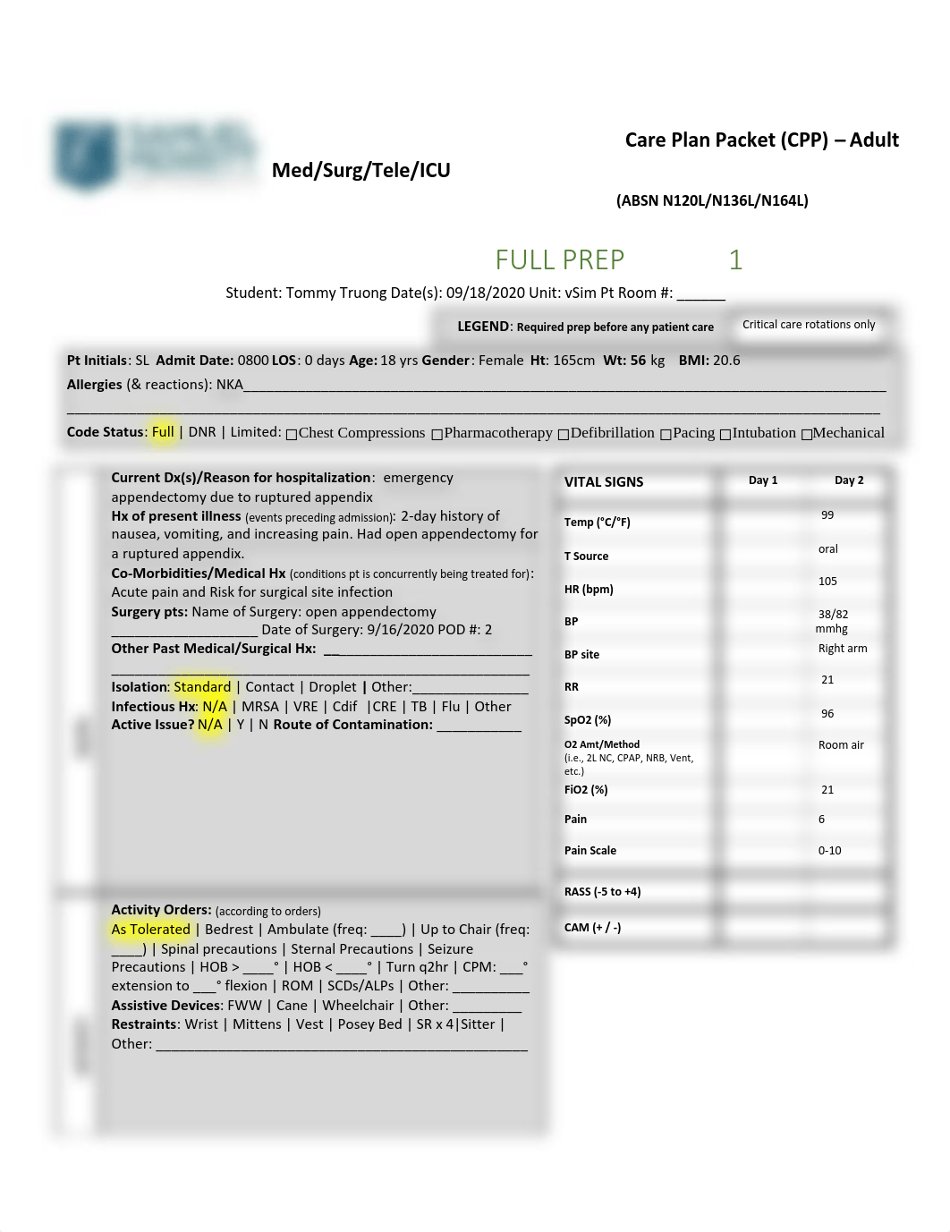 Lab Week 2 Sara Lin vSim Care Plan.pdf_dcy8kltj2de_page1