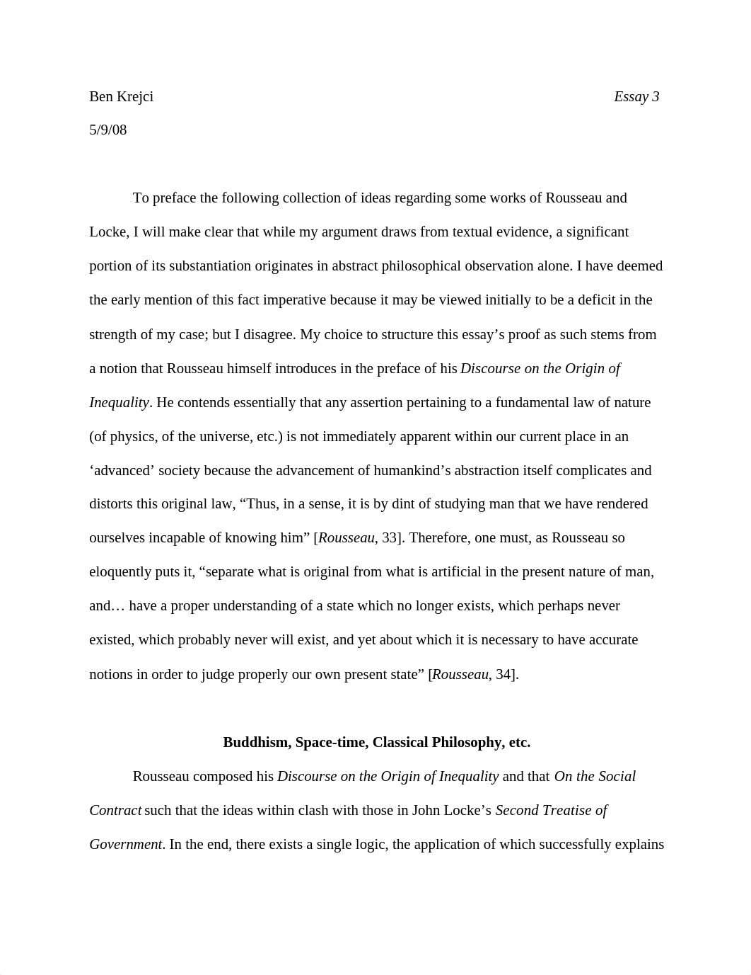 Compares and contrasts the writings of John Locke and Jean-Jacques Rousseau_dcyd47ji6sr_page1