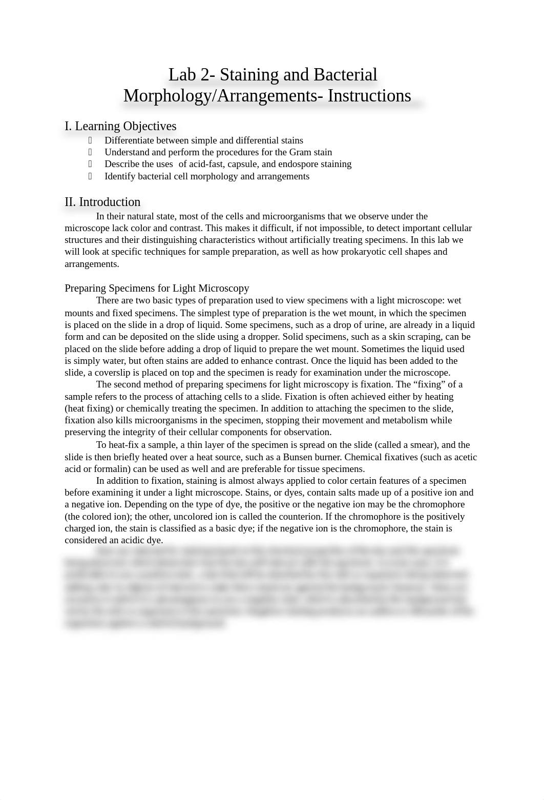 Lab 2- Staining and Bacterial Morphology and Arrangments- Instructions.docx_dcygpzw8rw5_page1