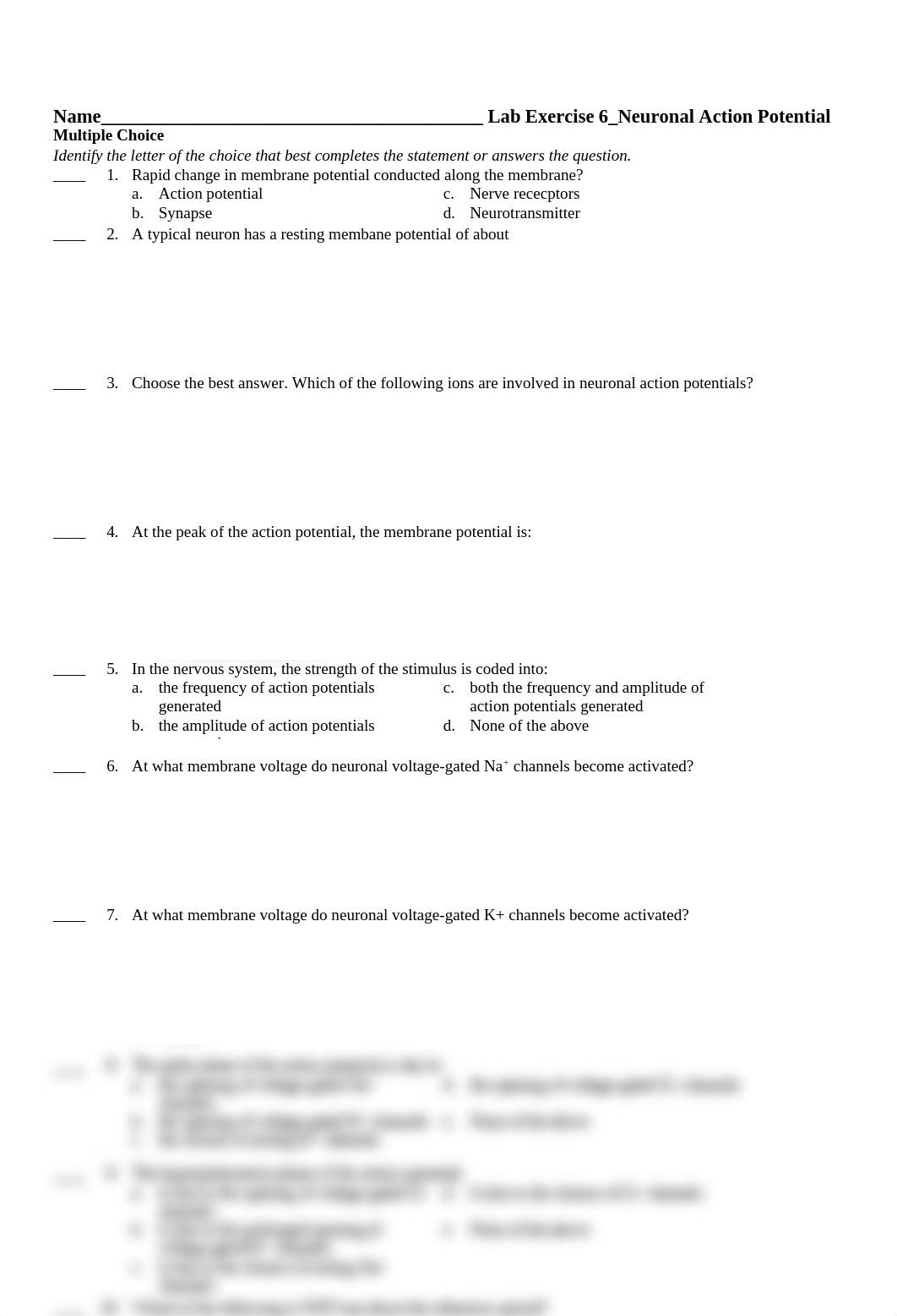 Test Study Guide_Neuronal AP_dcyuihipwai_page1