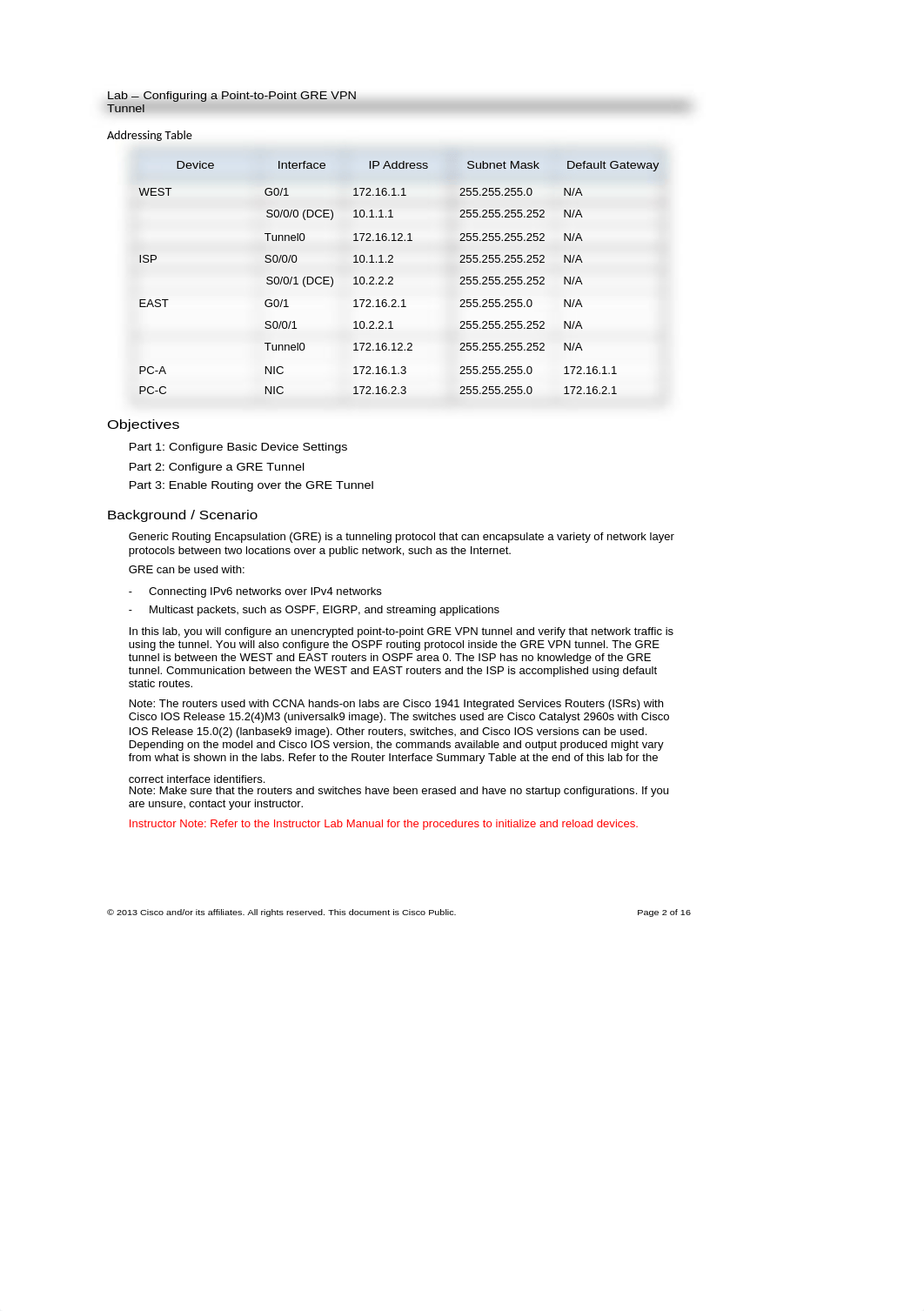 3.4.2.6 Lab - Configuring a Point-To-Point GRE VPN Tunnel - k.docx_dcz9k5jnmyu_page2