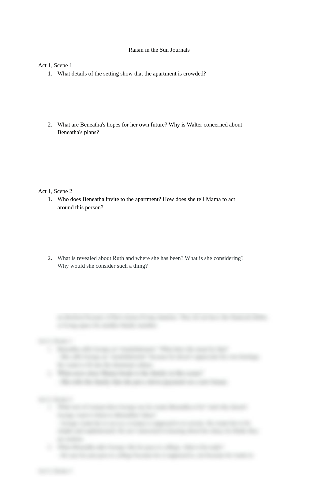 Raisin in the Sun Journal Questions_dczcbs5escy_page1