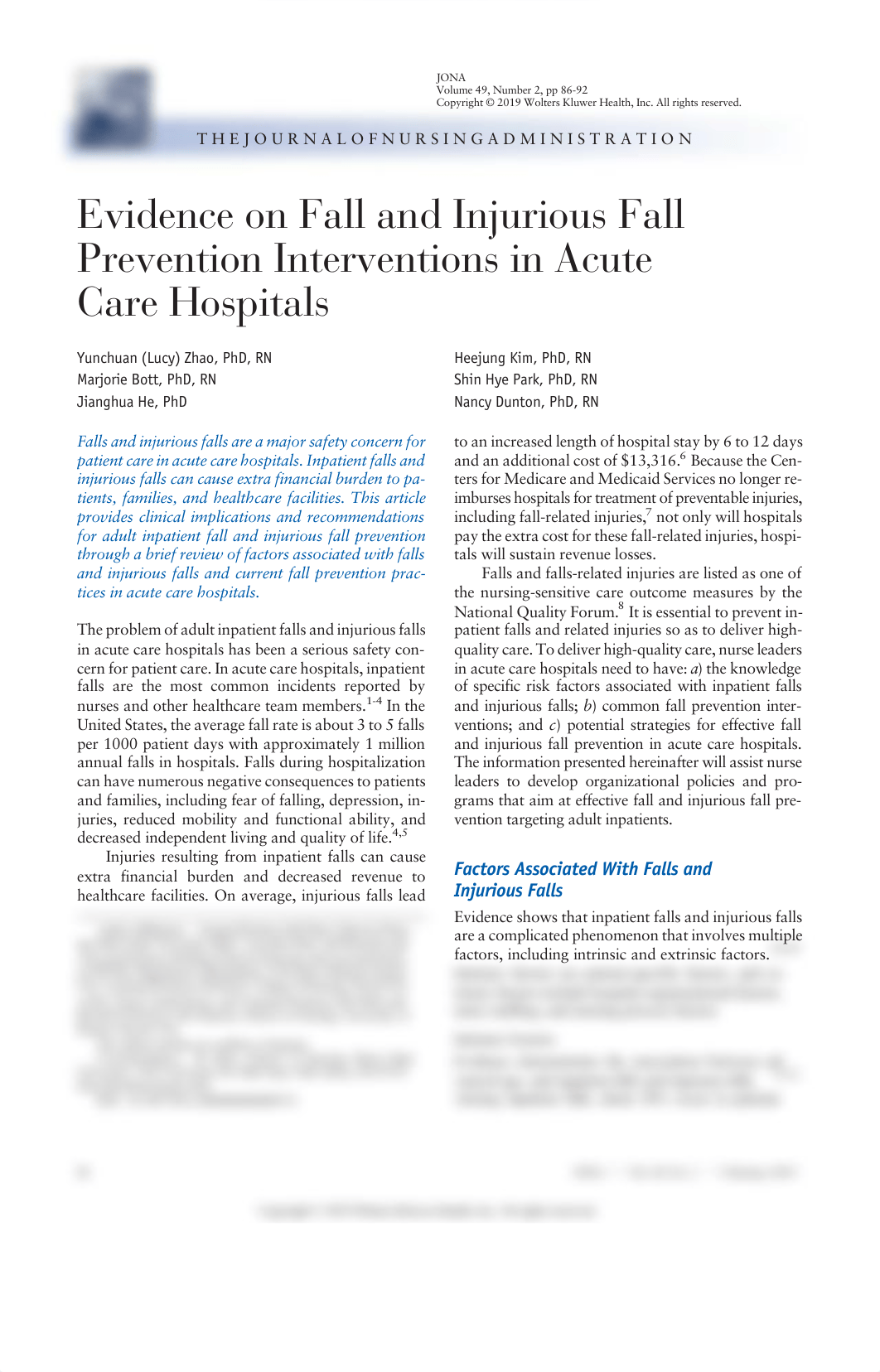 Evidence on Fall and Injurious Fall Prevention Interventions in Acute Care Hospitals.pdf_dczgs551fva_page1