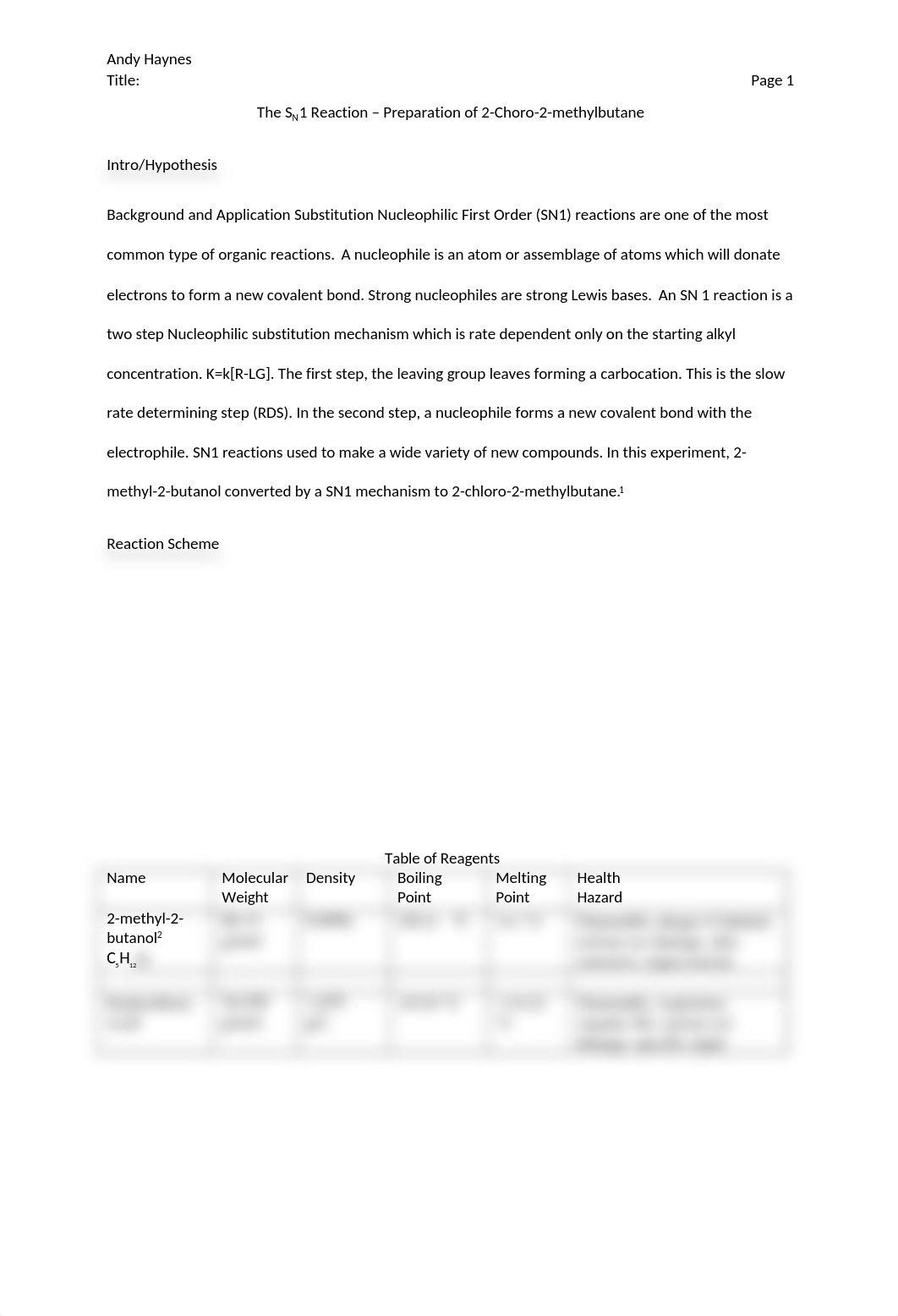 SN1 Reaction Preparation of 2-Chloro-2-methylbutane.docx_dczkkl7f86b_page1