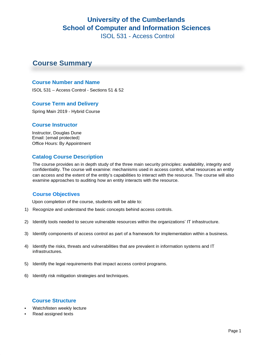 ISOL 531 Access Control  Main Syllabus (Spring 2019).docx_dd00vuip1ok_page1