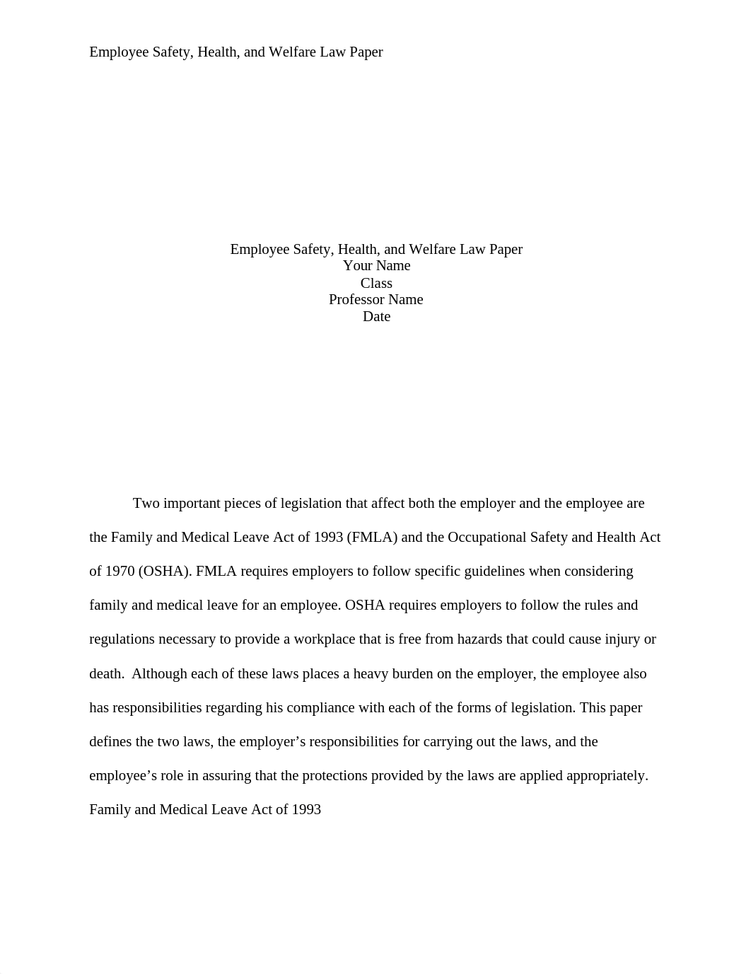 Employee Safety, Health, and Welfare Law Paper - APA Format + References_dd0q6jx5wq3_page1