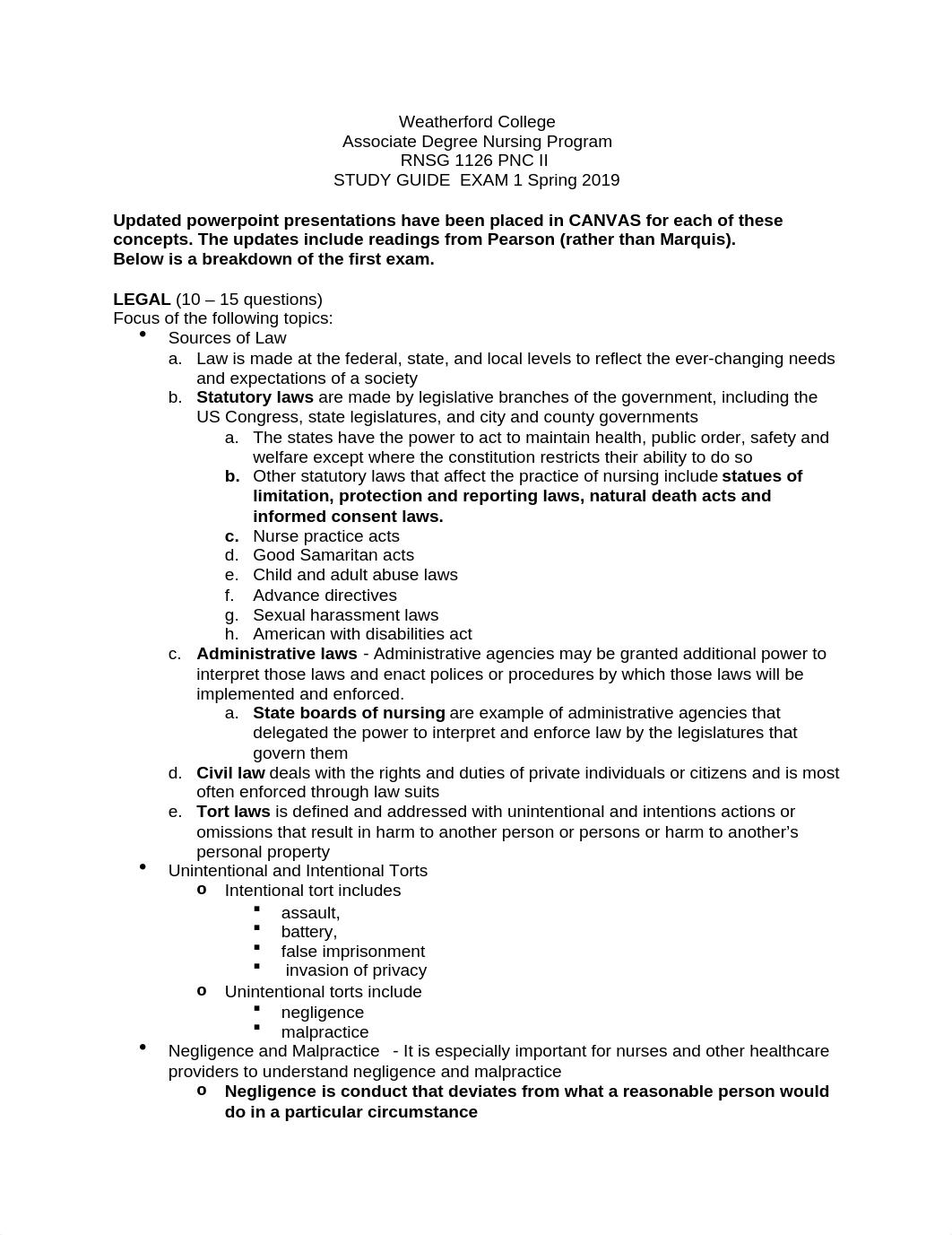 PNC II Study Guide Exam I .docx_dd1412rhqho_page1